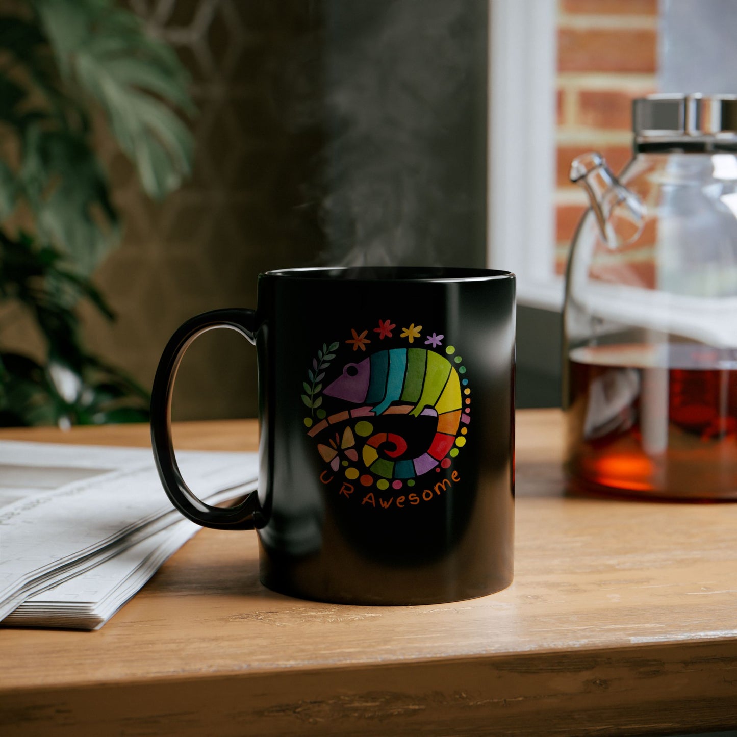 Awesome Black Mug for Coffee Lovers | Gift for Friends, Inspirational Quote, Fun Humor Mug, Perfect for Birthdays, Celebrations