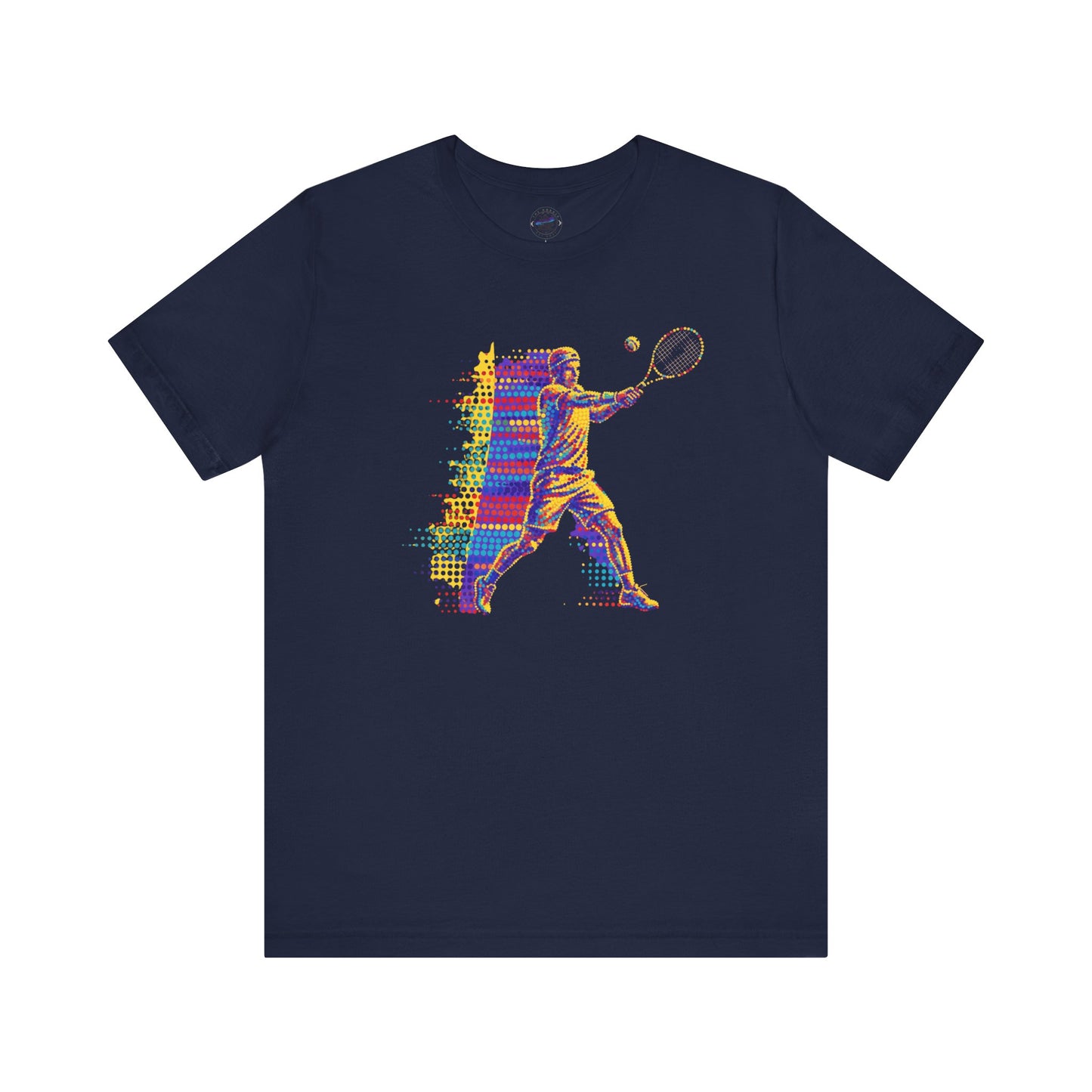 Vibrant Day Dot Tennis Swing Tee, Sports Apparel, Tennis Lover Gift, Activewear for Him/Her, Perfect for Birthdays, Summer Outings