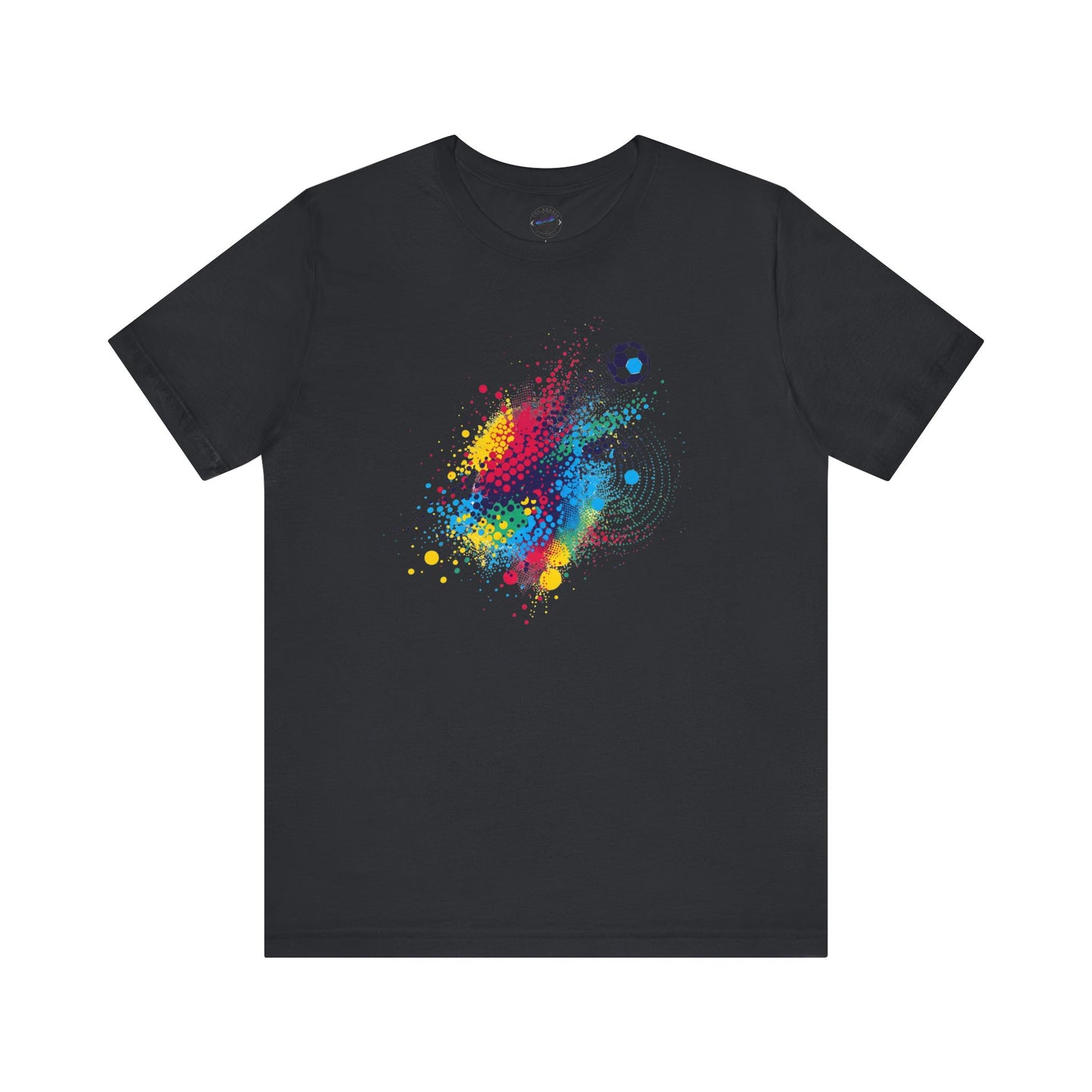 Colorful Day Dot Soccer Splash Tee - Unisex Short Sleeve Shirt, Sports Fan Gift, Casual Wear, Fun Summer Tee, Active Lifestyle Top