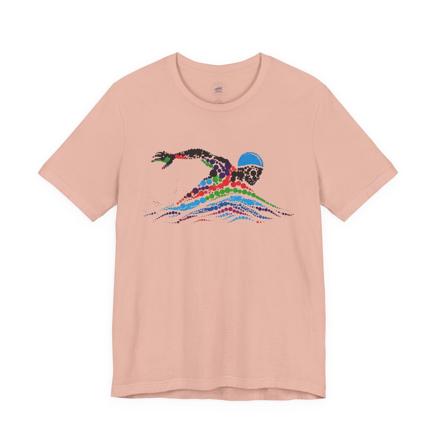 Vibrant Cool Wave Competition Swimmer Graphic Tee - Unisex Jersey Short Sleeve, Casual Wear, Summer Vibes, Gift for Nature Lovers, Beach Outfit, Festival Style