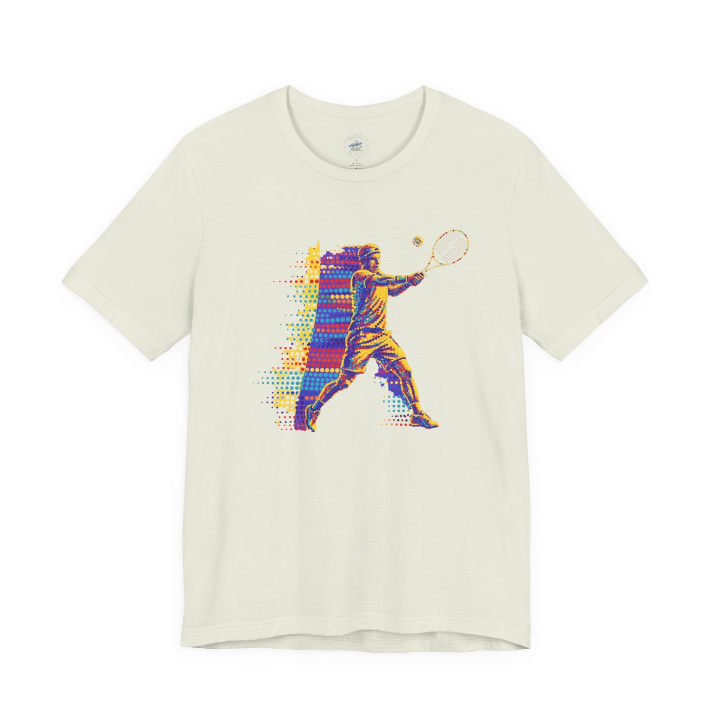 Vibrant Day Dot Tennis Swing Tee, Sports Apparel, Tennis Lover Gift, Activewear for Him/Her, Perfect for Birthdays, Summer Outings