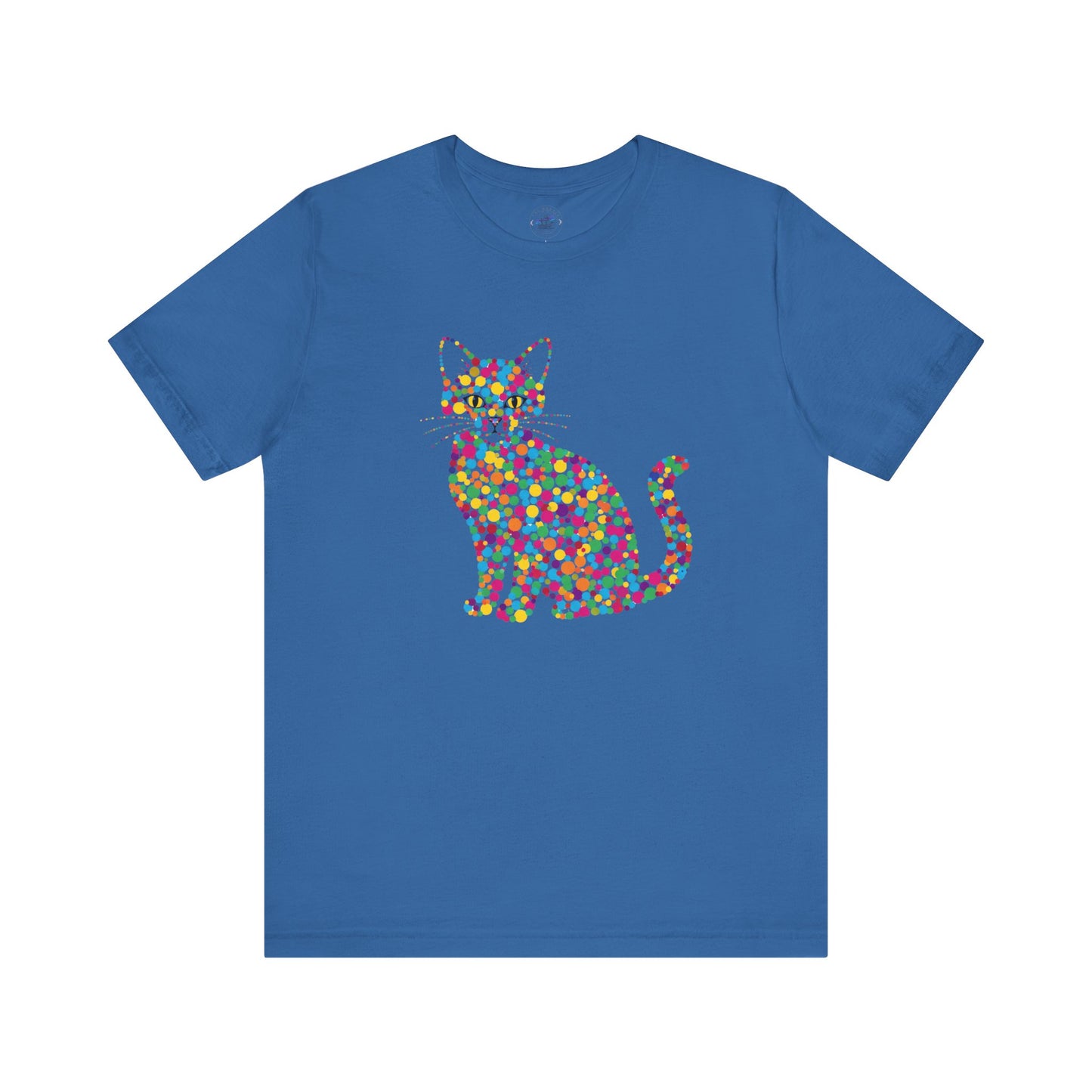 Day Dot Style, Colorful Cat Graphic Tee, Perfect Gift for Cat Lovers, Cute Animal Shirt, Casual Wear, Birthday Gift, Pet Lover Apparel