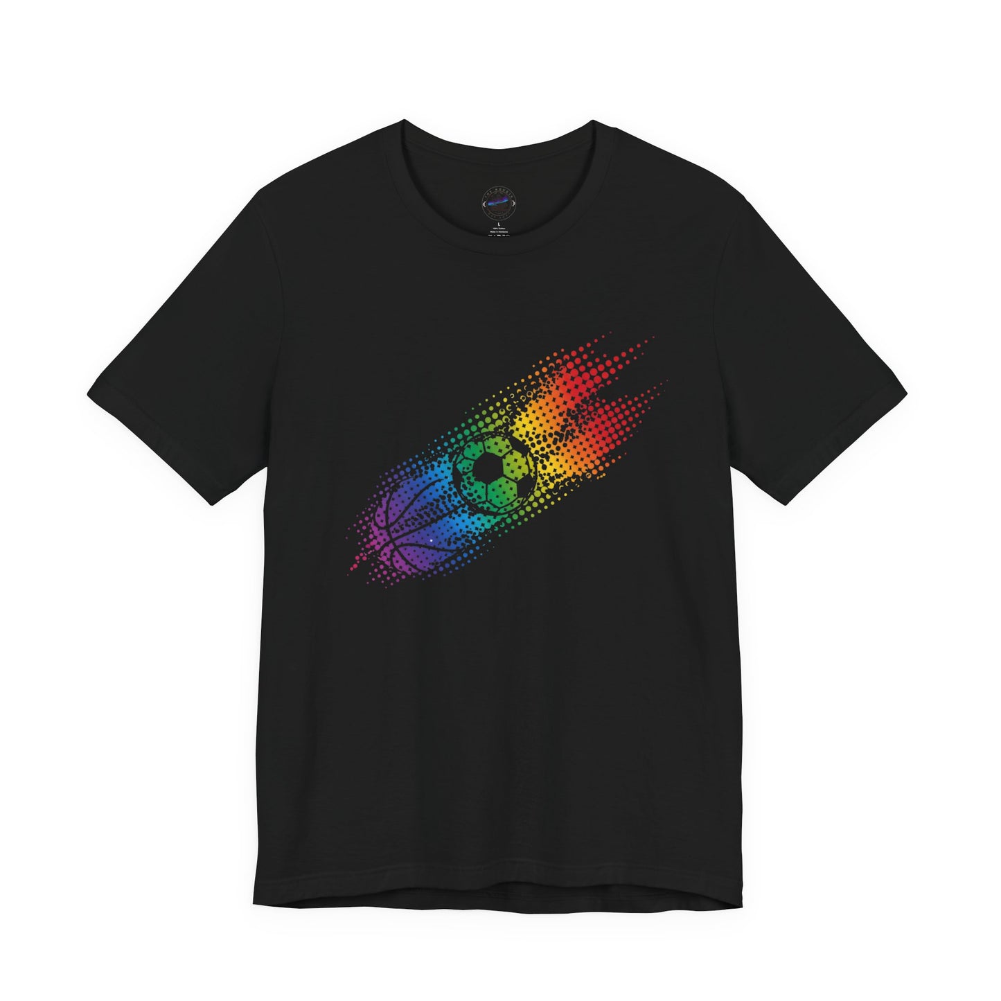 Multi-Sports Rainbow Day Dot Sports Tee, Unisex Tee for Athletes, Fun Gift for Sports Lovers, Ideal for Pride Events, Casual Wear