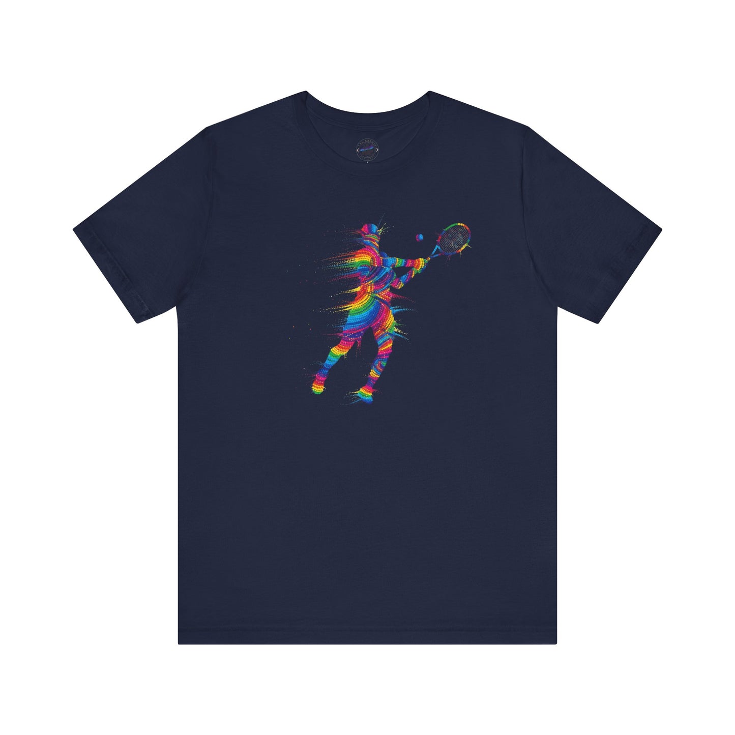 Colorful Day Dot Style Tennis Player Unisex Tee, Sporty Outfit, Gift for Tennis Lovers, Athleisure Tee, Vibrant Streetwear, Tennis Gift, Summer Style