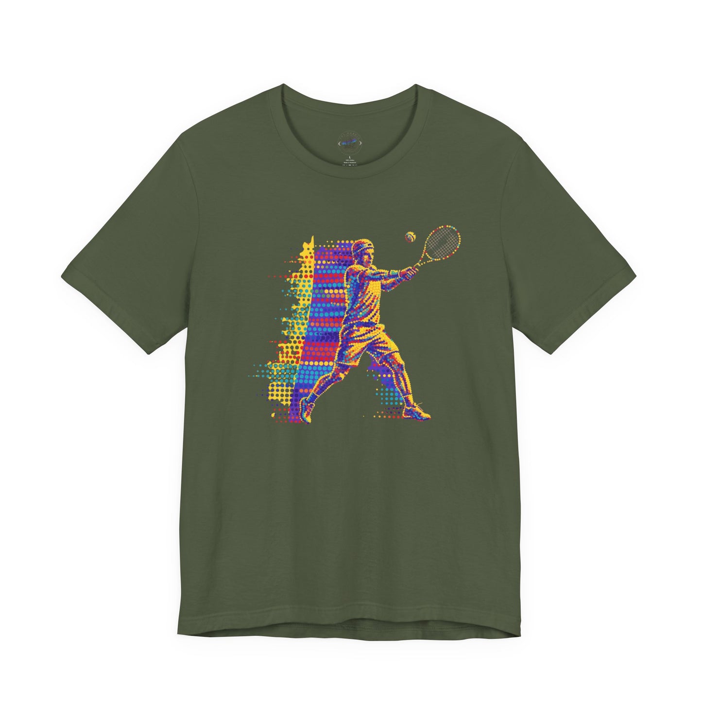 Vibrant Day Dot Tennis Swing Tee, Sports Apparel, Tennis Lover Gift, Activewear for Him/Her, Perfect for Birthdays, Summer Outings