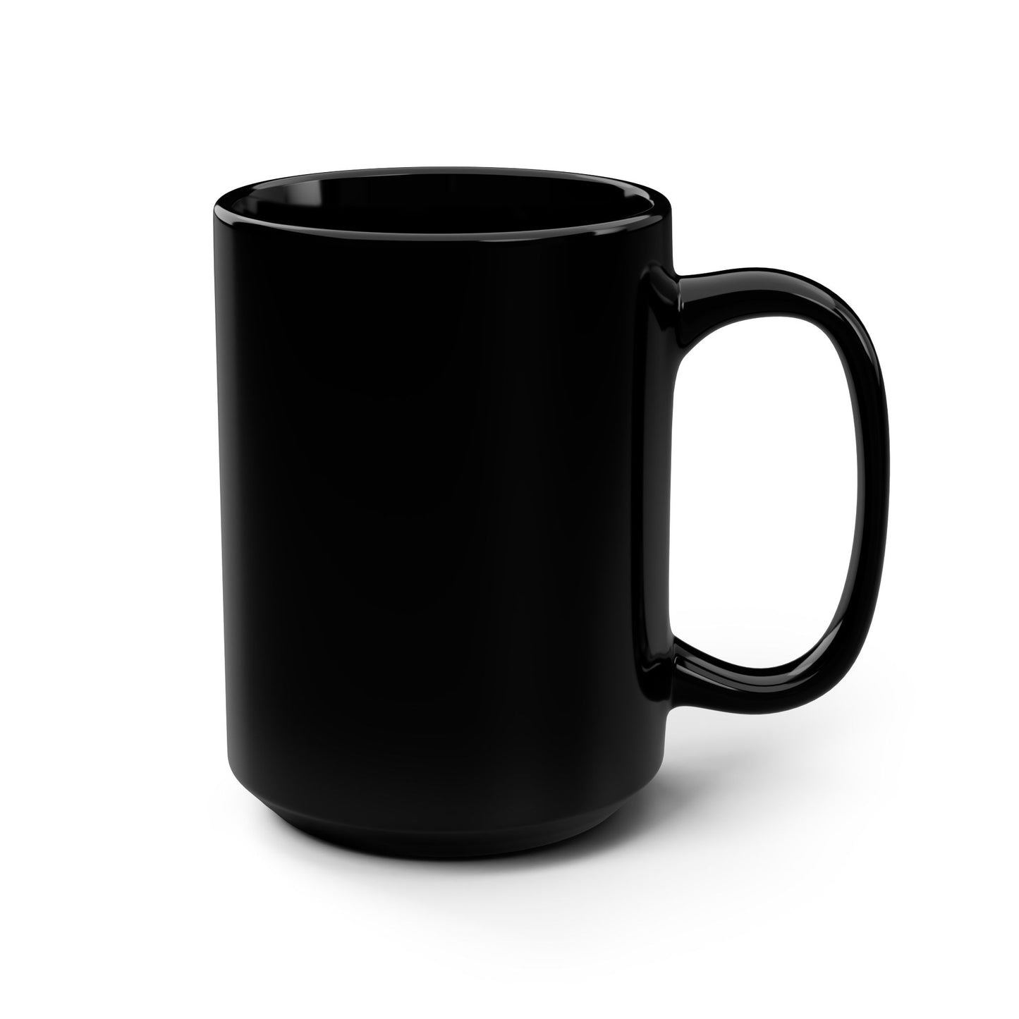 The Alpha Omega 15oz Black Mug is perfect for coffee lovers