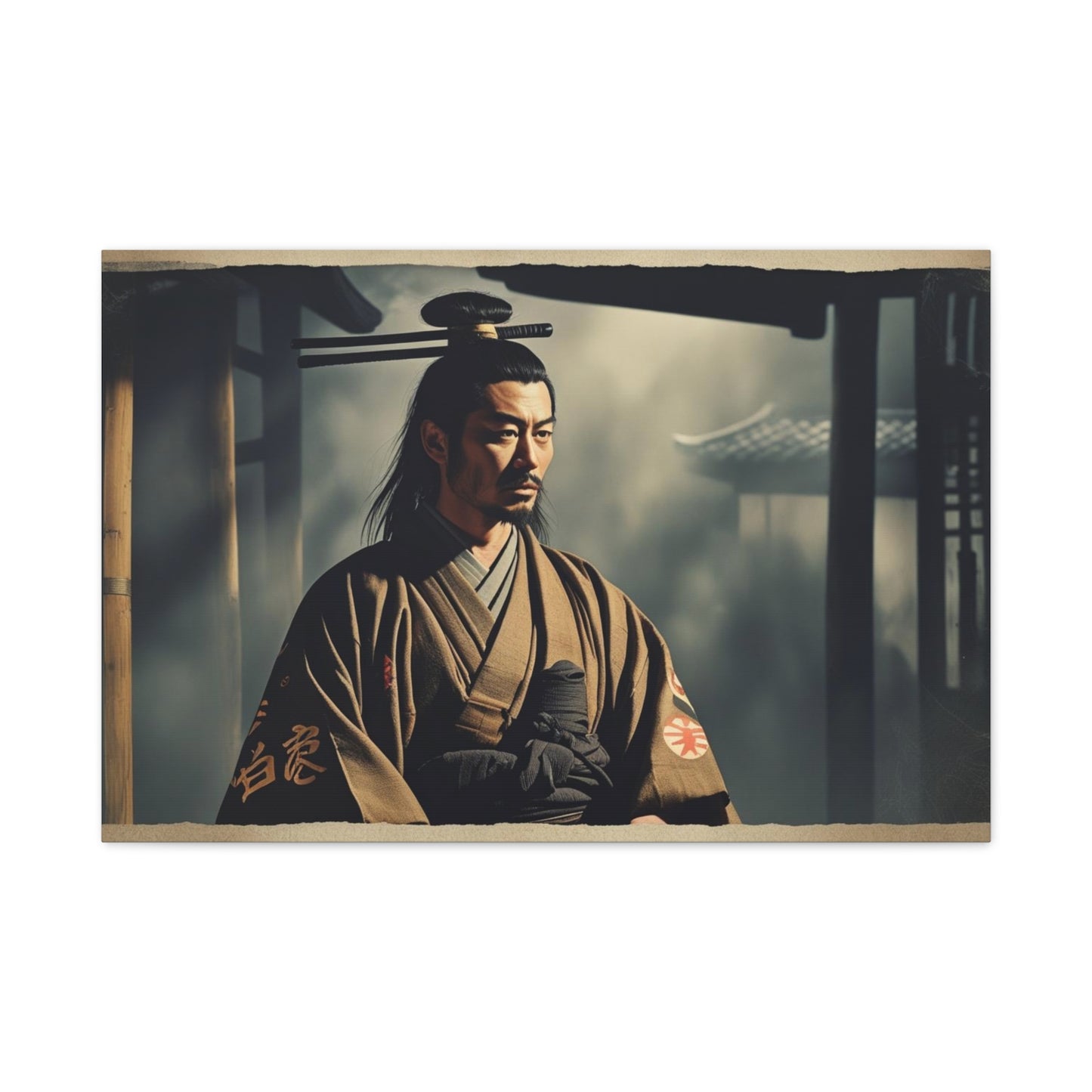 Japanese Samurai Canvas Wall Art, Stretched Canvas, Home Decor, Samurai Art Print, Japanese Wall Decor