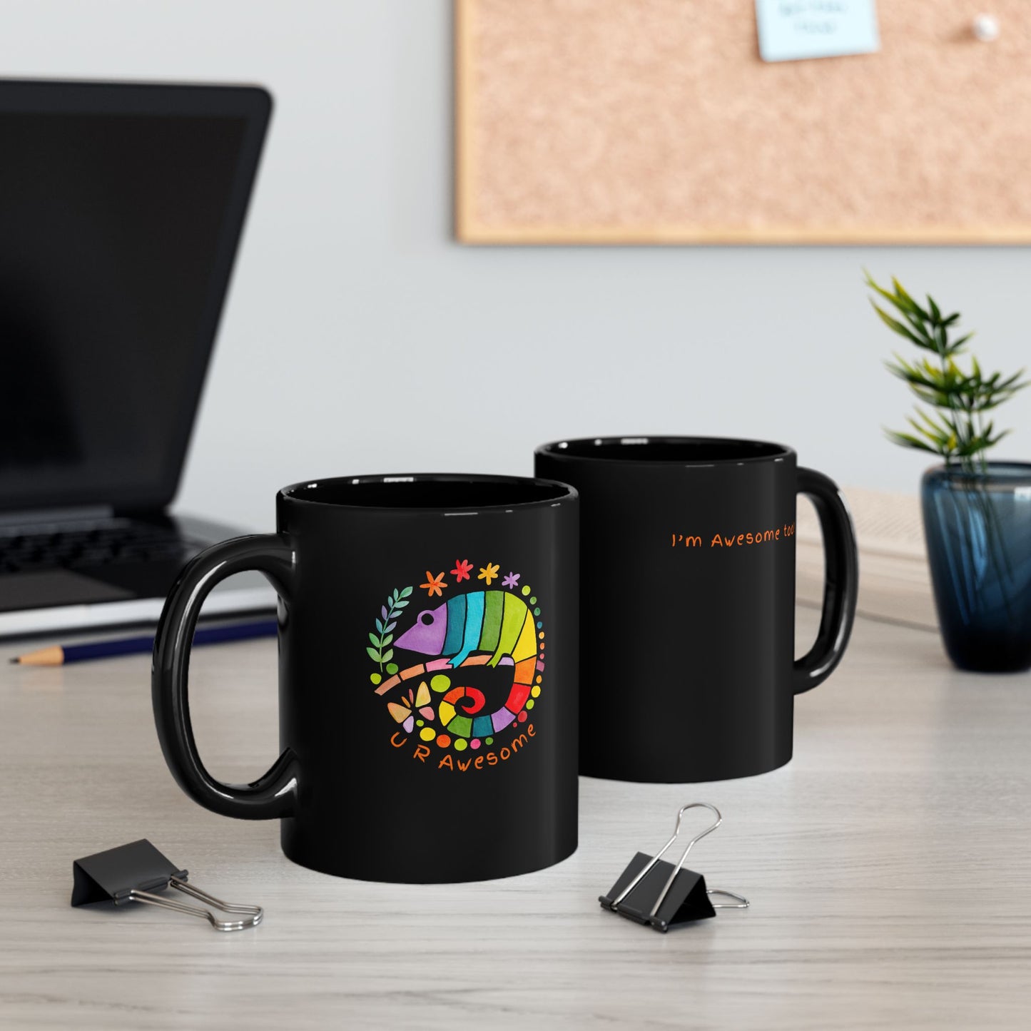 Awesome Black Mug for Coffee Lovers | Gift for Friends, Inspirational Quote, Fun Humor Mug, Perfect for Birthdays, Celebrations
