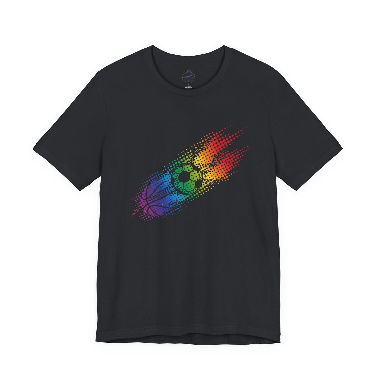 Multi-Sports Rainbow Day Dot Sports Tee, Unisex Tee for Athletes, Fun Gift for Sports Lovers, Ideal for Pride Events, Casual Wear