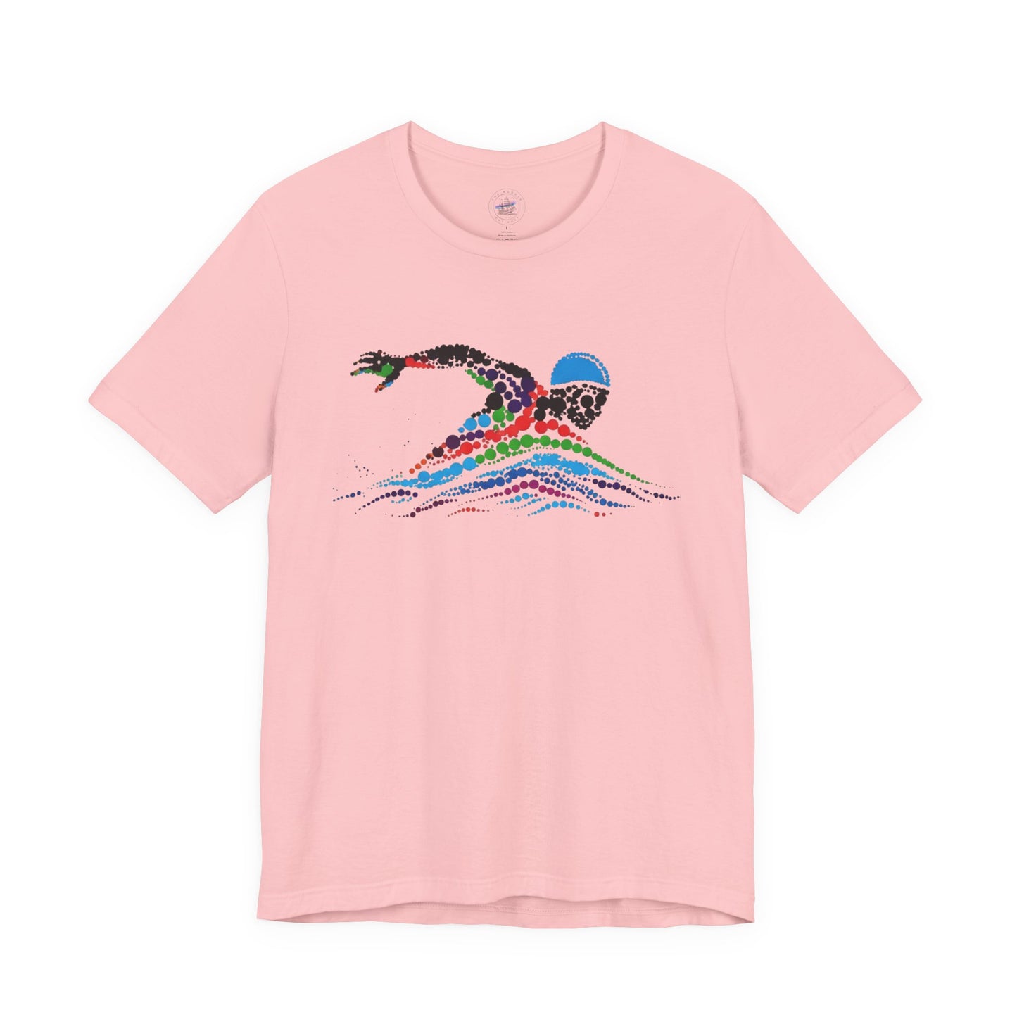 Vibrant Cool Wave Competition Swimmer Graphic Tee - Unisex Jersey Short Sleeve, Casual Wear, Summer Vibes, Gift for Nature Lovers, Beach Outfit, Festival Style