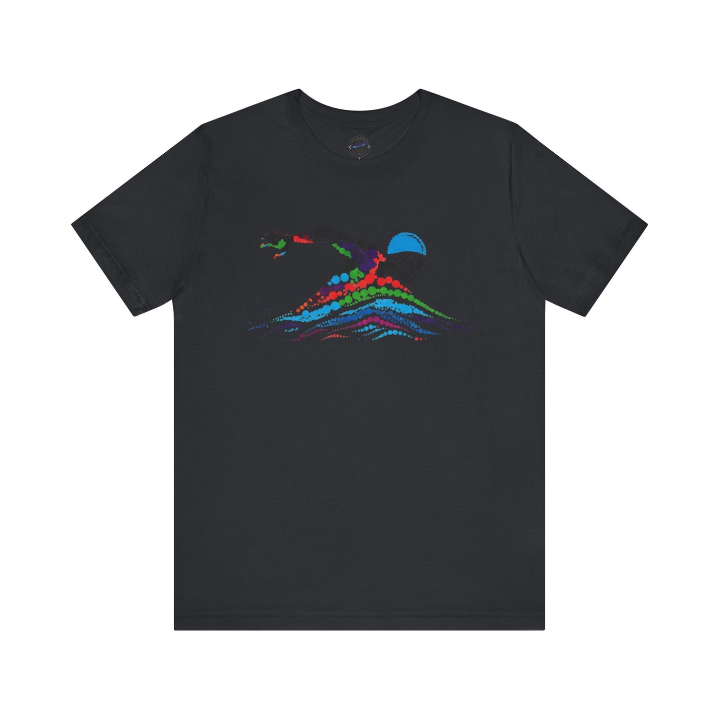 Vibrant Cool Wave Competition Swimmer Graphic Tee - Unisex Jersey Short Sleeve, Casual Wear, Summer Vibes, Gift for Nature Lovers, Beach Outfit, Festival Style