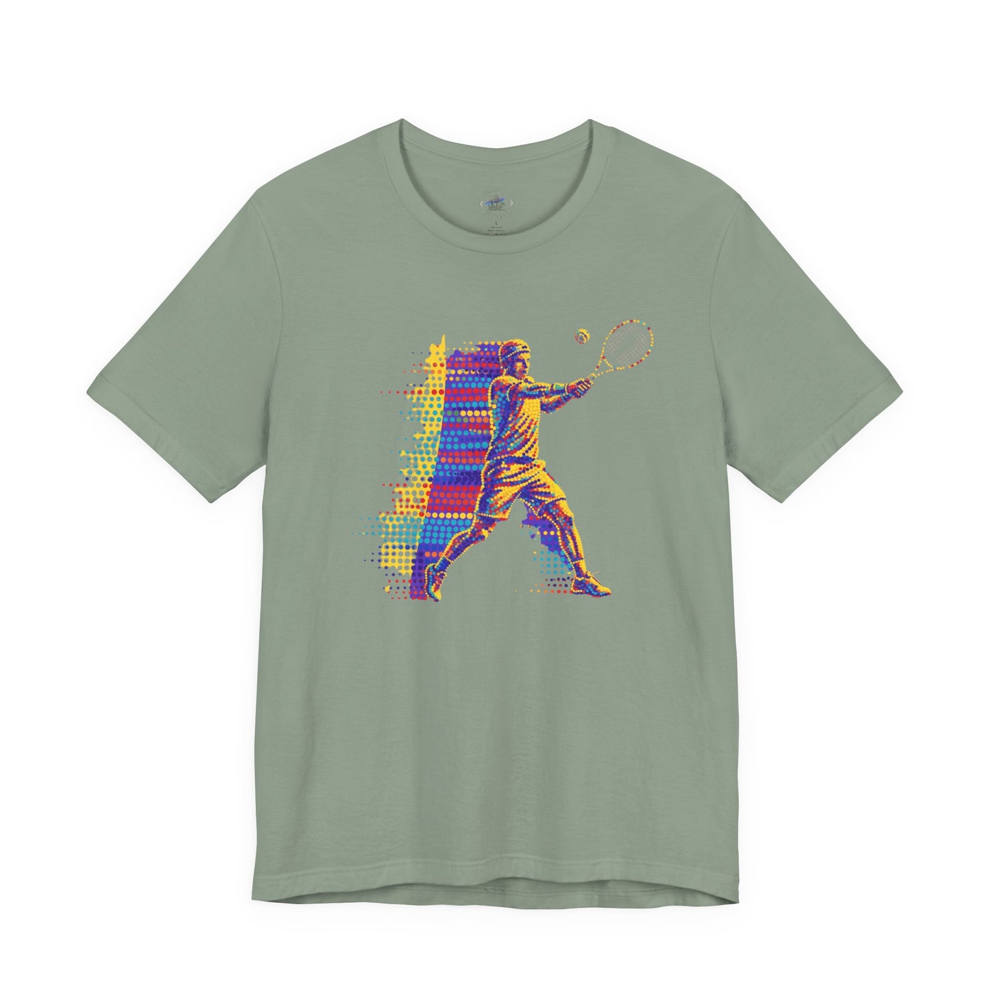 Vibrant Day Dot Tennis Swing Tee, Sports Apparel, Tennis Lover Gift, Activewear for Him/Her, Perfect for Birthdays, Summer Outings