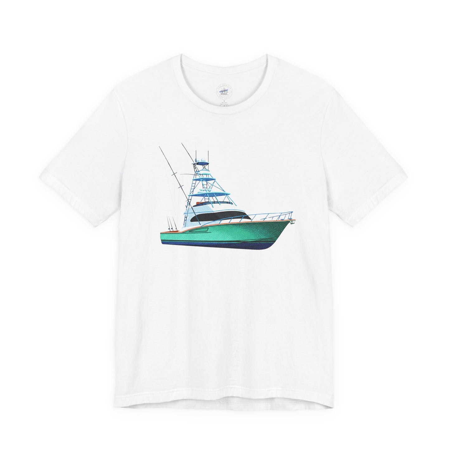 Day Dot Style Sport Fishing Boat Graphic Tee | Casual Apparel, Gift for Fishermen, Summer Style, Coastal Vibes, Outdoor Wear
