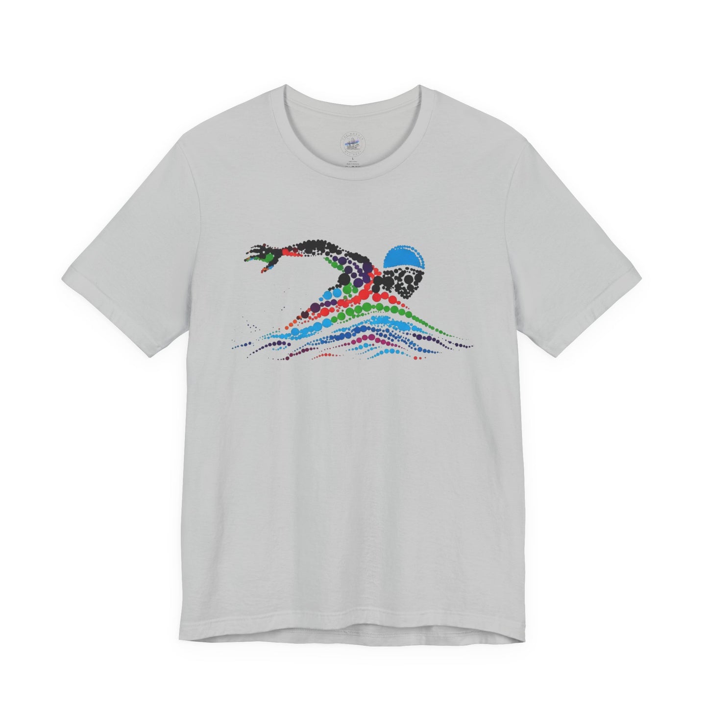 Vibrant Cool Wave Competition Swimmer Graphic Tee - Unisex Jersey Short Sleeve, Casual Wear, Summer Vibes, Gift for Nature Lovers, Beach Outfit, Festival Style
