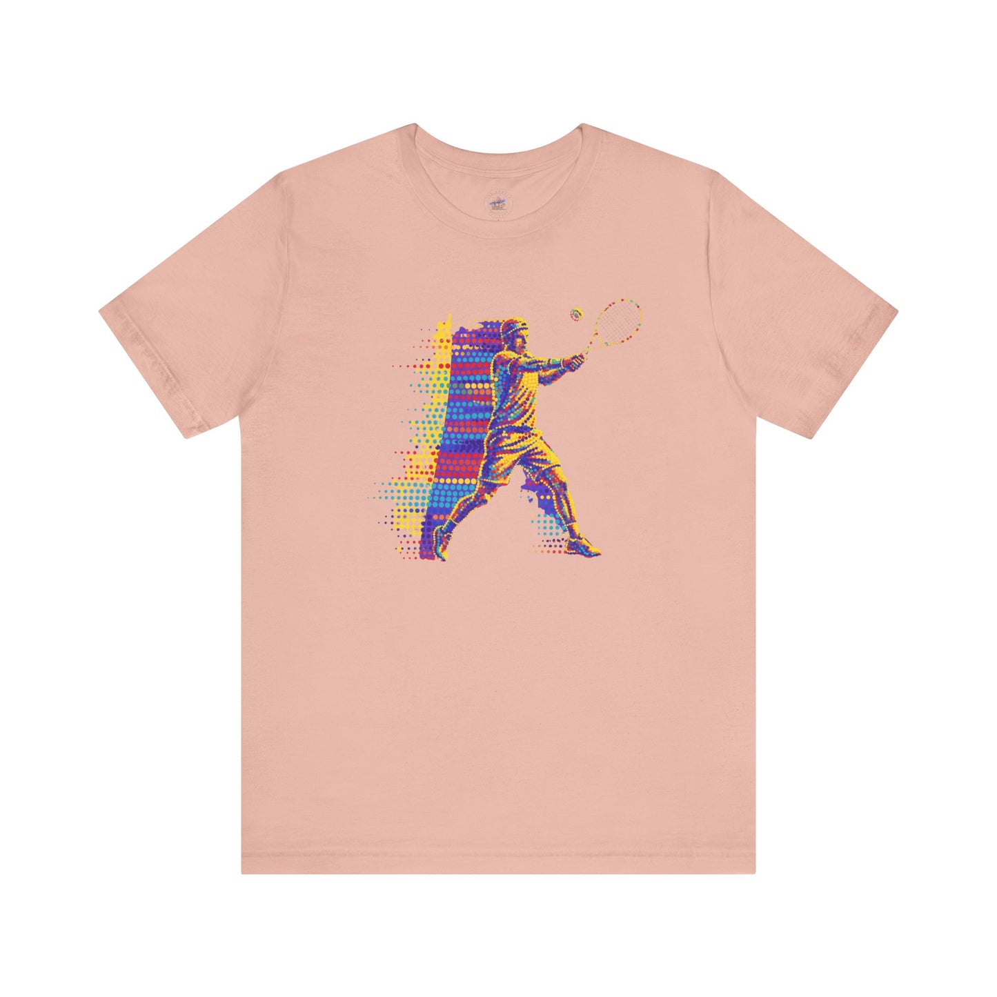Vibrant Day Dot Tennis Swing Tee, Sports Apparel, Tennis Lover Gift, Activewear for Him/Her, Perfect for Birthdays, Summer Outings