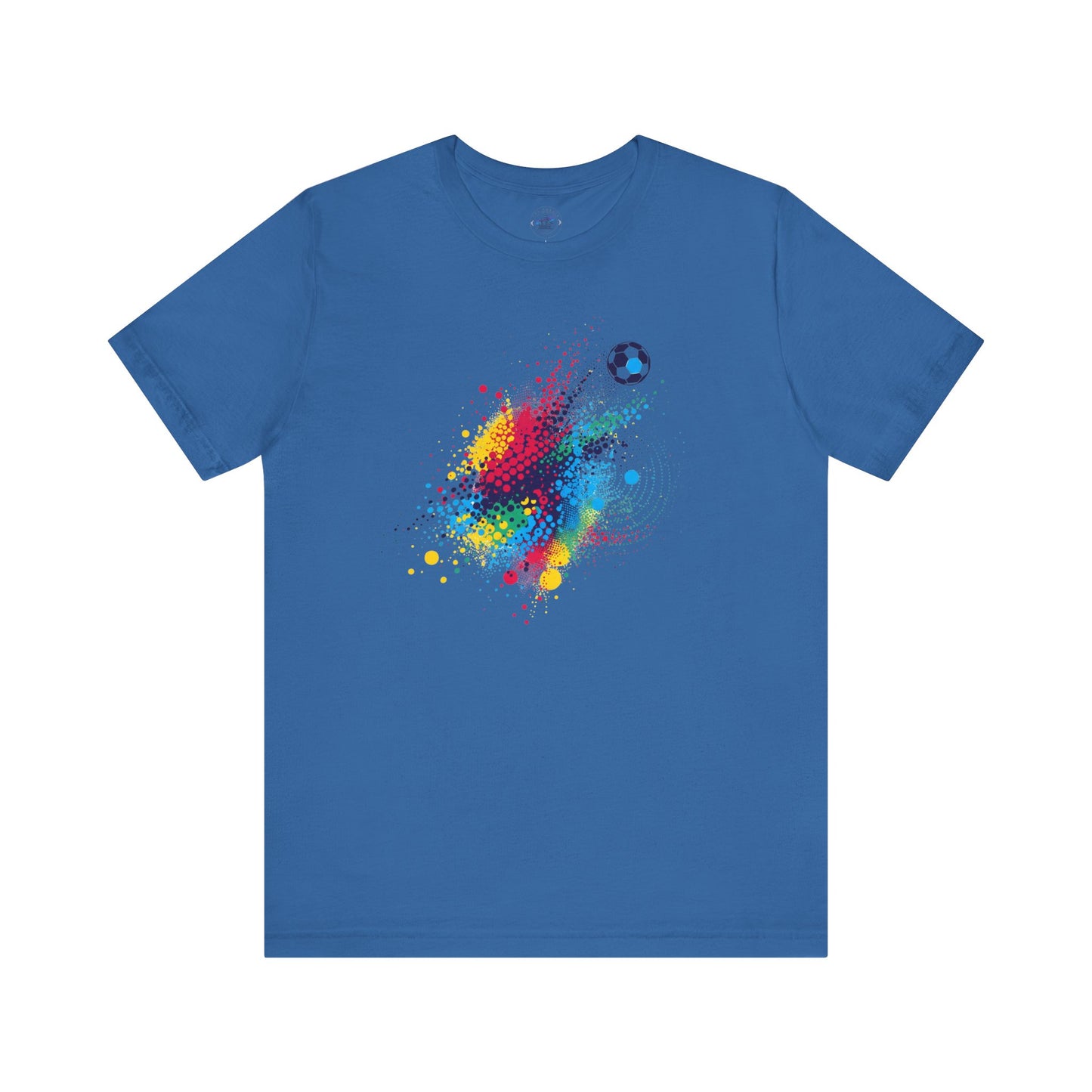 Colorful Day Dot Soccer Splash Tee - Unisex Short Sleeve Shirt, Sports Fan Gift, Casual Wear, Fun Summer Tee, Active Lifestyle Top