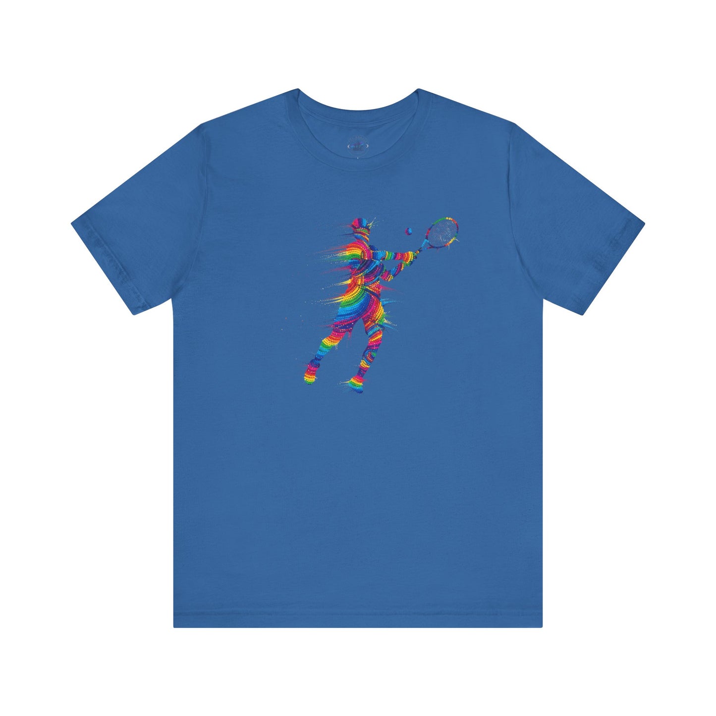 Colorful Day Dot Style Tennis Player Unisex Tee, Sporty Outfit, Gift for Tennis Lovers, Athleisure Tee, Vibrant Streetwear, Tennis Gift, Summer Style