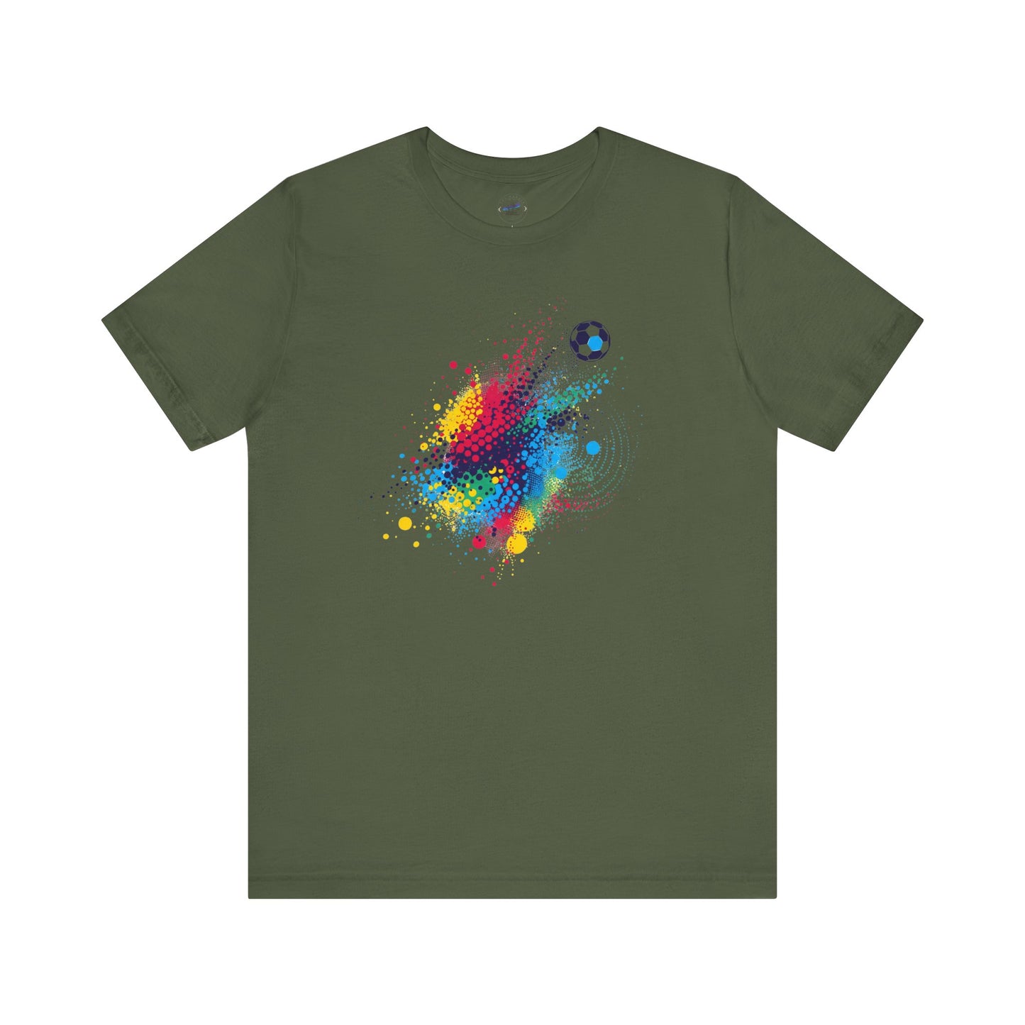 Colorful Day Dot Soccer Splash Tee - Unisex Short Sleeve Shirt, Sports Fan Gift, Casual Wear, Fun Summer Tee, Active Lifestyle Top