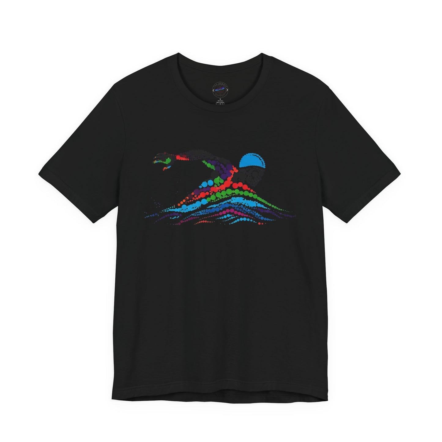 Vibrant Cool Wave Competition Swimmer Graphic Tee - Unisex Jersey Short Sleeve, Casual Wear, Summer Vibes, Gift for Nature Lovers, Beach Outfit, Festival Style