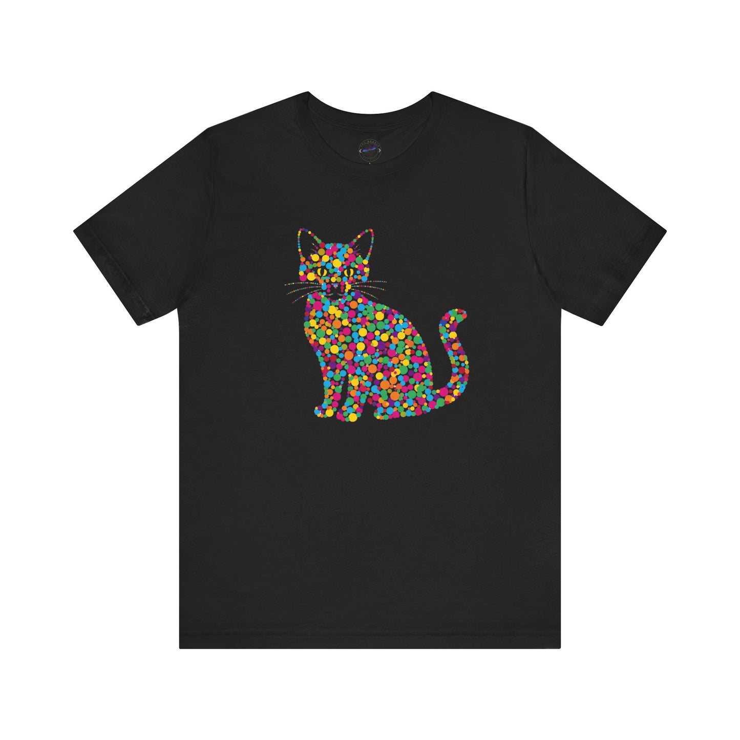 Day Dot Style, Colorful Cat Graphic Tee, Perfect Gift for Cat Lovers, Cute Animal Shirt, Casual Wear, Birthday Gift, Pet Lover Apparel