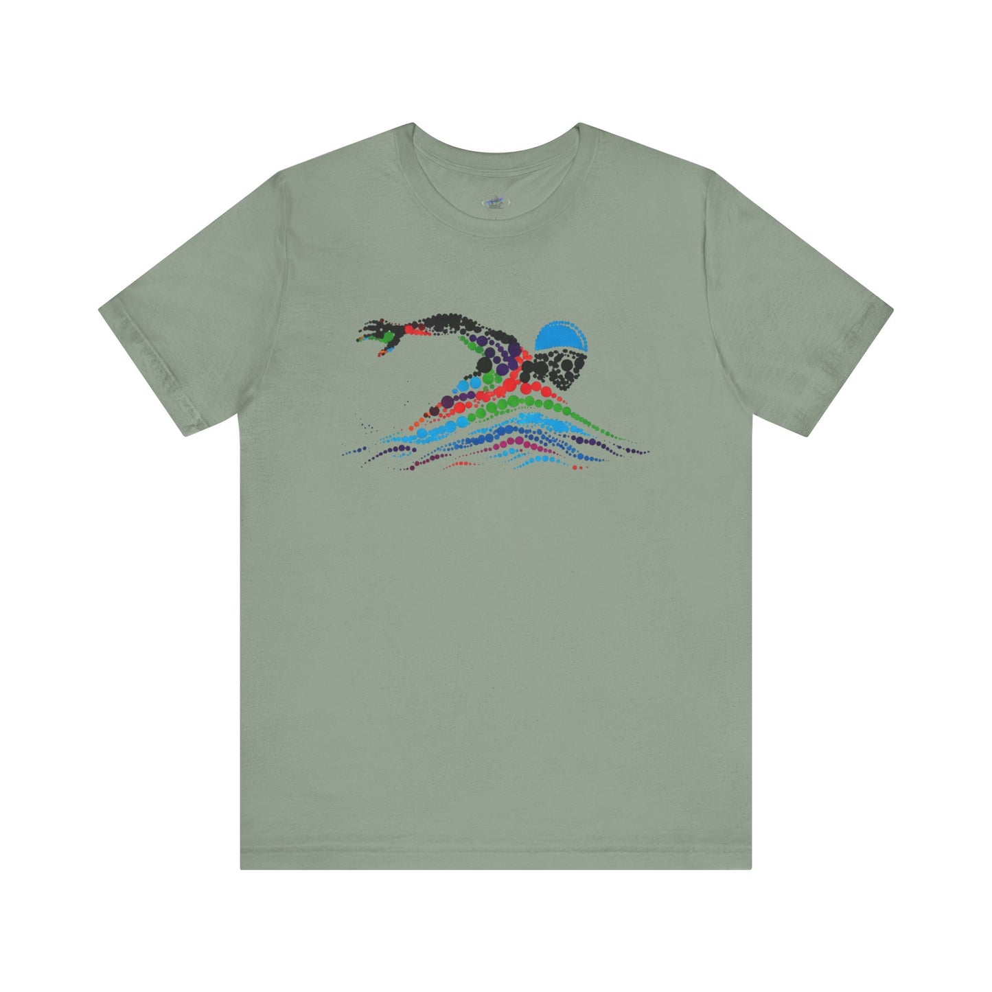 Vibrant Cool Wave Competition Swimmer Graphic Tee - Unisex Jersey Short Sleeve, Casual Wear, Summer Vibes, Gift for Nature Lovers, Beach Outfit, Festival Style