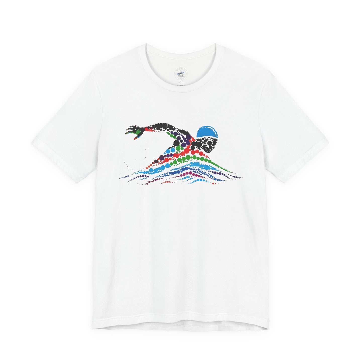 Vibrant Cool Wave Competition Swimmer Graphic Tee - Unisex Jersey Short Sleeve, Casual Wear, Summer Vibes, Gift for Nature Lovers, Beach Outfit, Festival Style