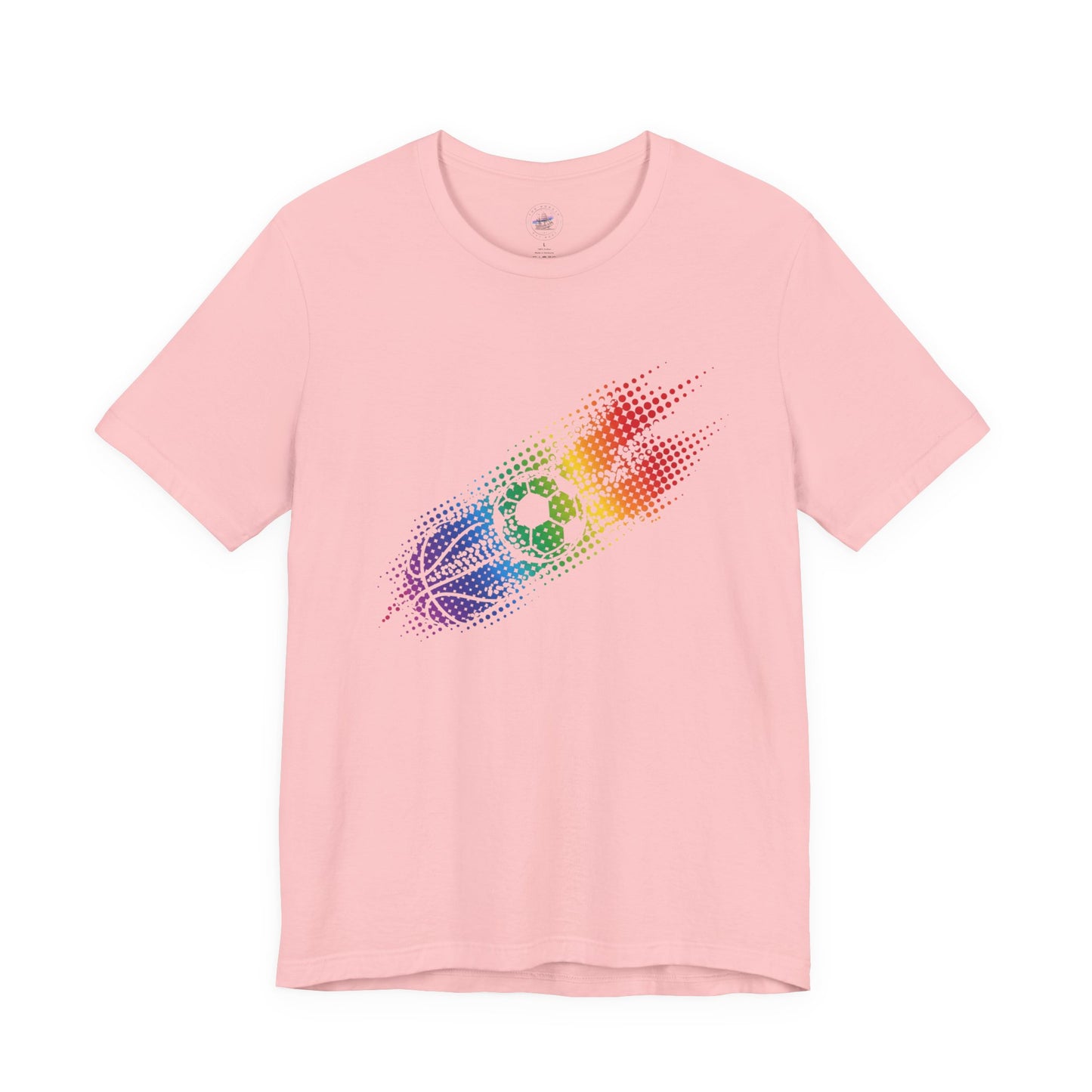 Multi-Sports Rainbow Day Dot Sports Tee, Unisex Tee for Athletes, Fun Gift for Sports Lovers, Ideal for Pride Events, Casual Wear