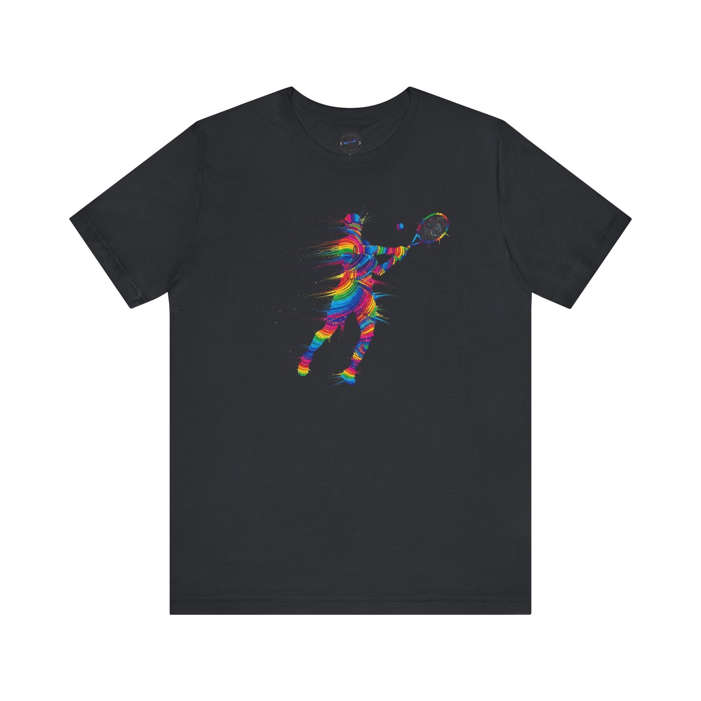 Colorful Day Dot Style Tennis Player Unisex Tee, Sporty Outfit, Gift for Tennis Lovers, Athleisure Tee, Vibrant Streetwear, Tennis Gift, Summer Style