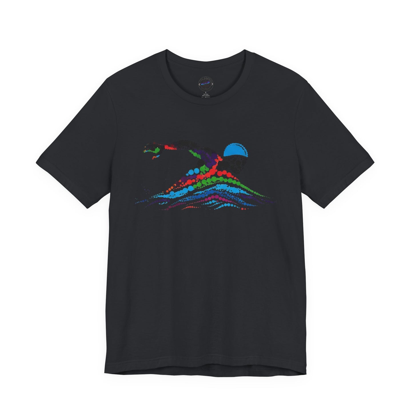 Vibrant Cool Wave Competition Swimmer Graphic Tee - Unisex Jersey Short Sleeve, Casual Wear, Summer Vibes, Gift for Nature Lovers, Beach Outfit, Festival Style