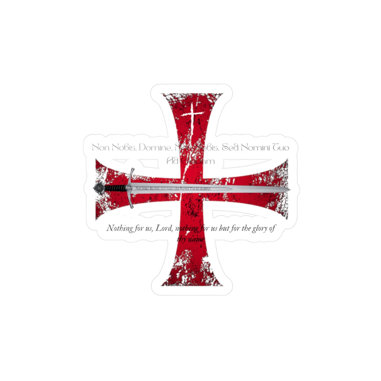 Nordik OutPost-Christian Knight Cross Kiss-Cut Vinyl Decal for Faithful Decor