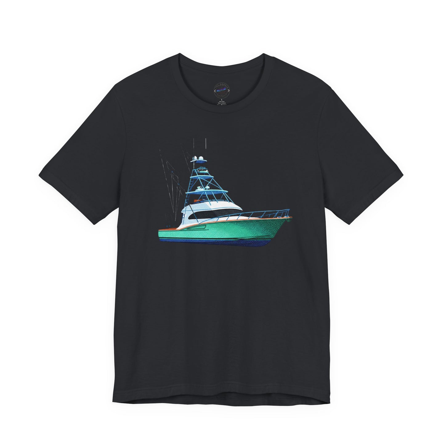 Day Dot Style Sport Fishing Boat Graphic Tee | Casual Apparel, Gift for Fishermen, Summer Style, Coastal Vibes, Outdoor Wear