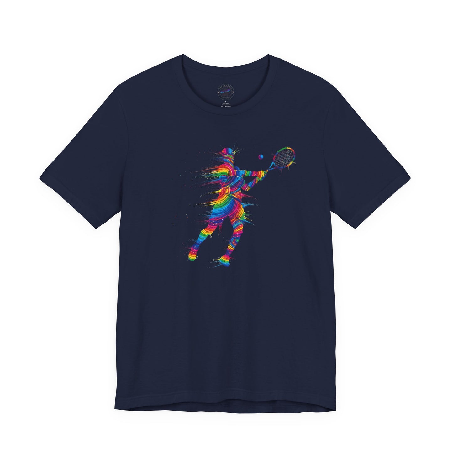 Colorful Day Dot Style Tennis Player Unisex Tee, Sporty Outfit, Gift for Tennis Lovers, Athleisure Tee, Vibrant Streetwear, Tennis Gift, Summer Style