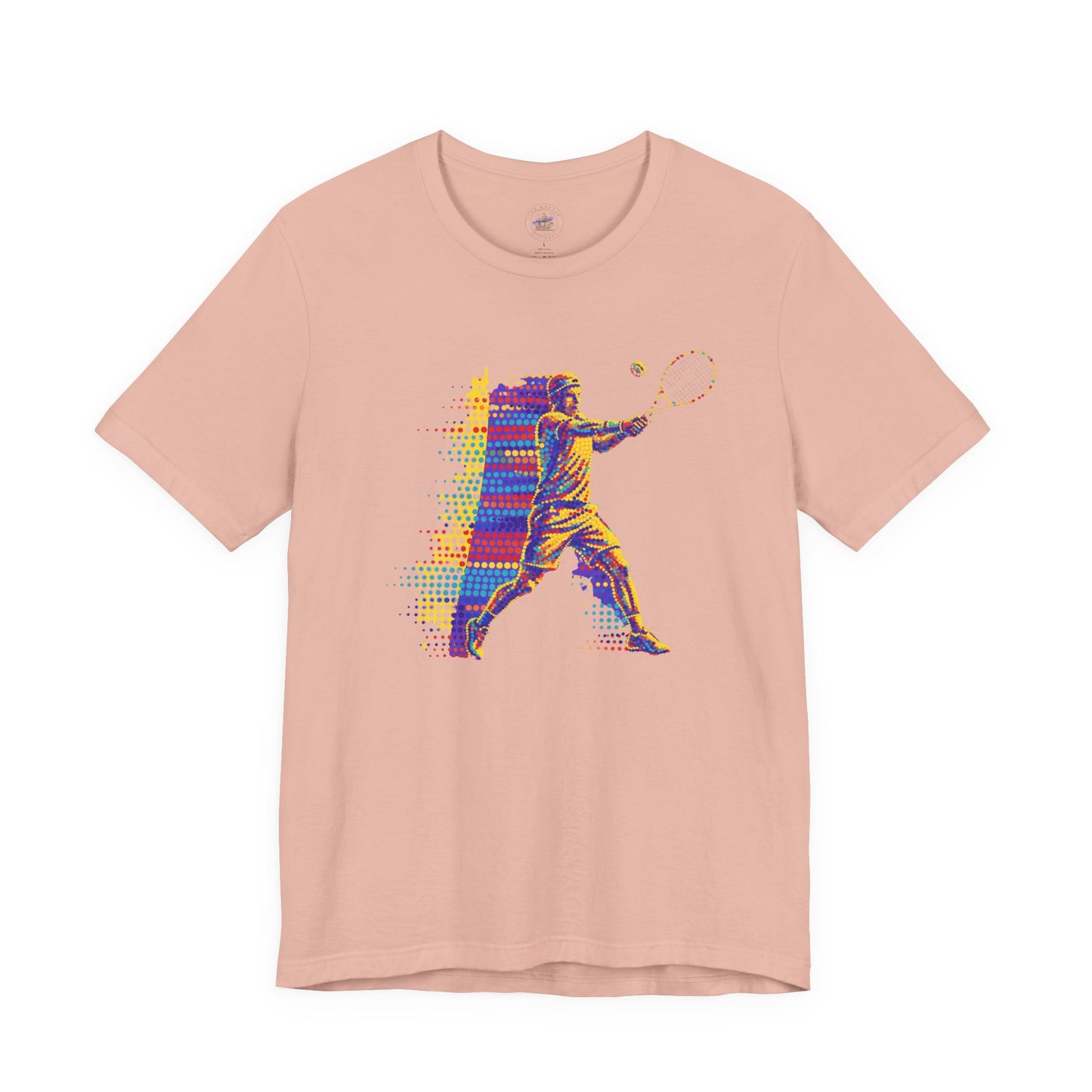 Vibrant Day Dot Tennis Swing Tee, Sports Apparel, Tennis Lover Gift, Activewear for Him/Her, Perfect for Birthdays, Summer Outings
