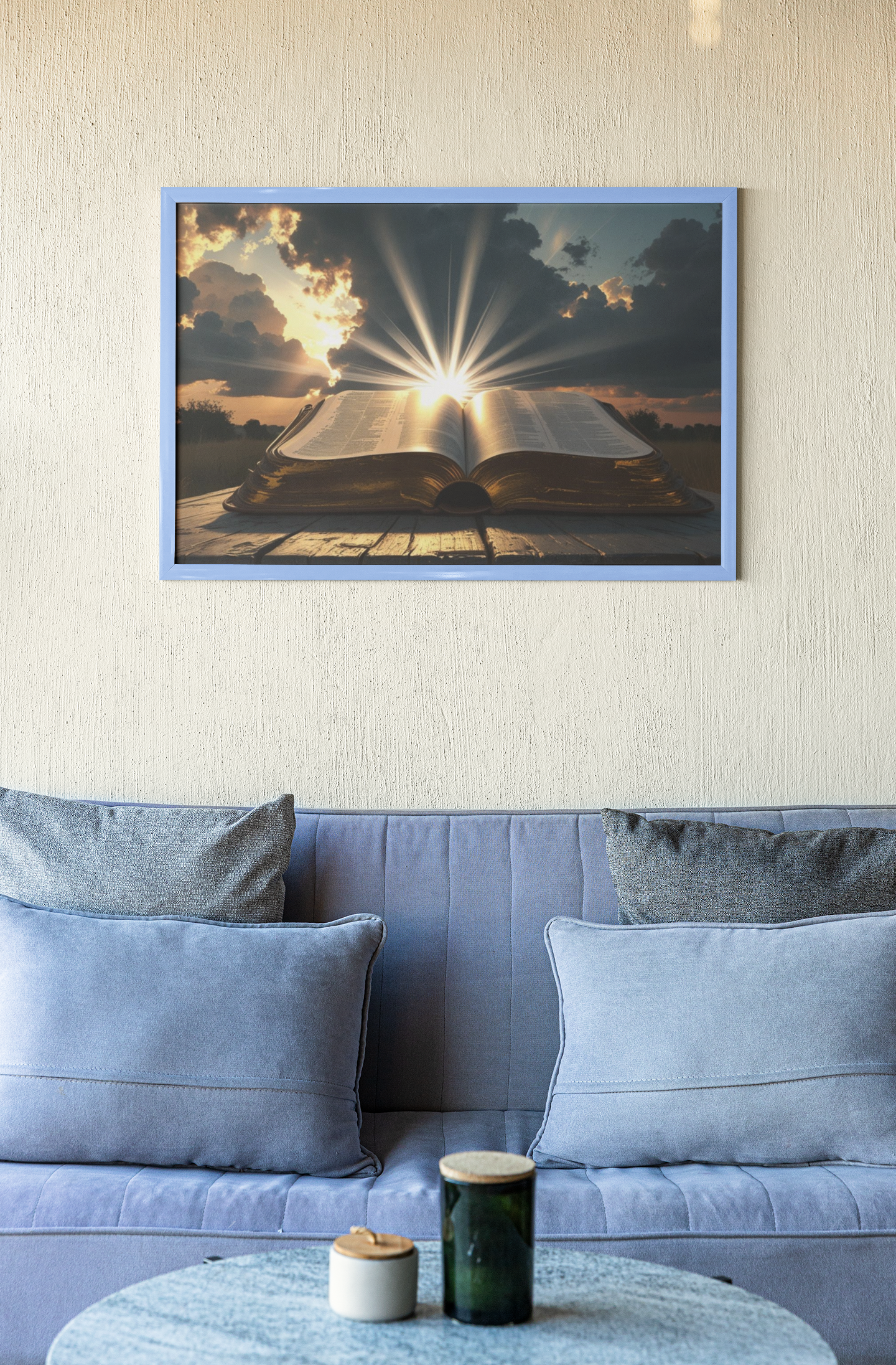 Faith Inspirational Open Bible, Sunrise, Canvas Wall Art, Motivational Home Decor, Bible Lovers, Religious Wall Art, Bible Verse Decoration
