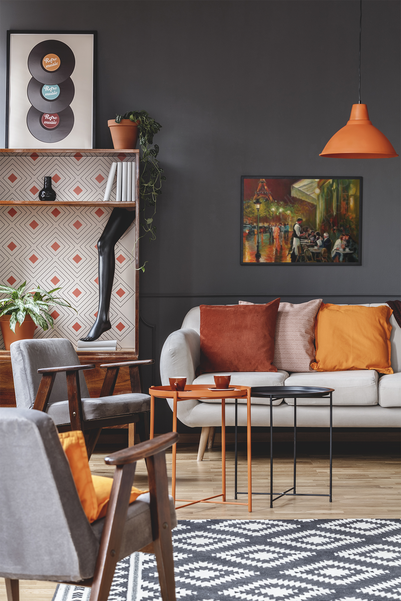 Canvas Wall Art - Charming French Street side Cafe Dining