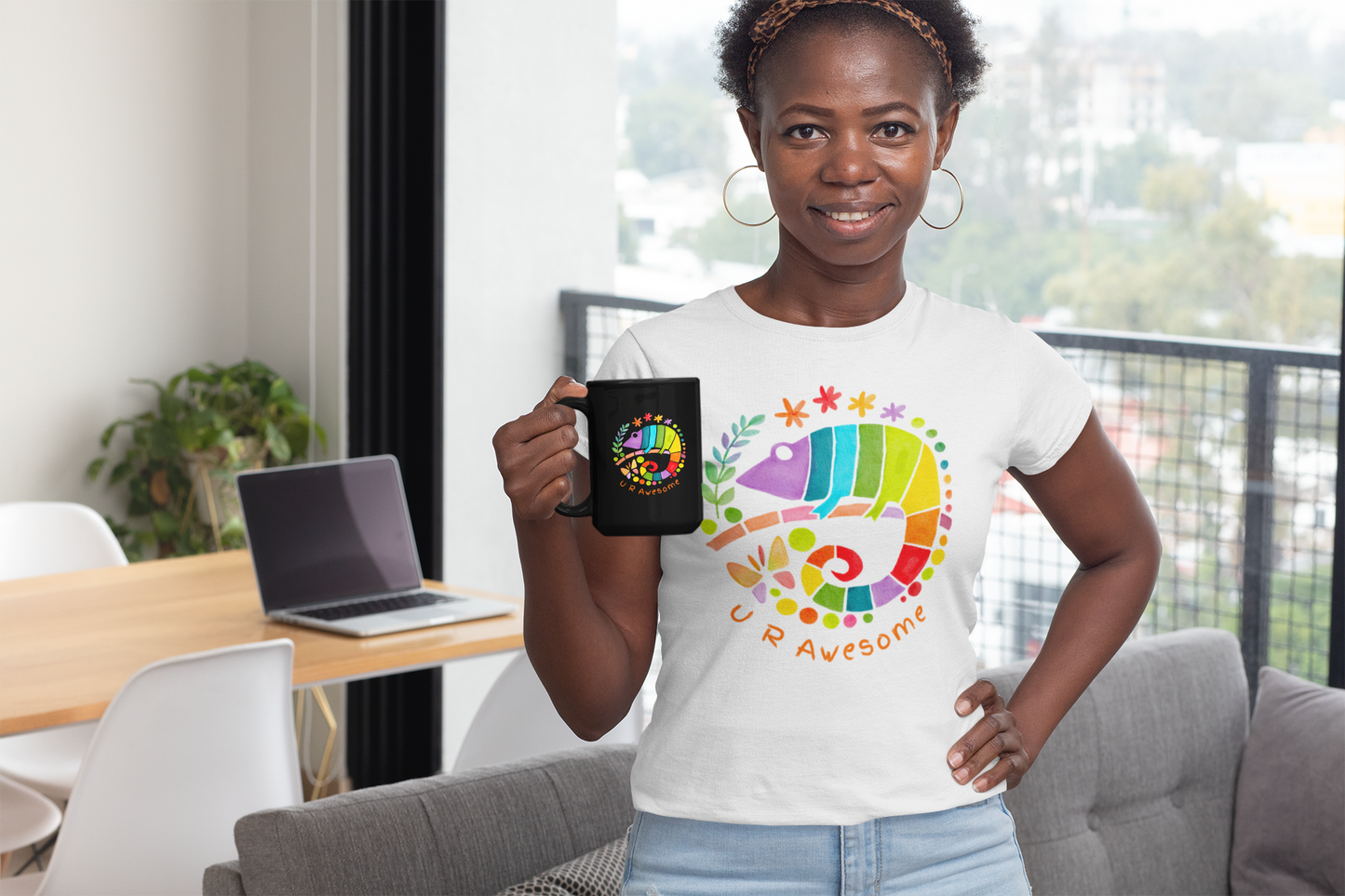 Awesome Black Mug for Coffee Lovers | Gift for Friends, Inspirational Quote, Fun Humor Mug, Perfect for Birthdays, Celebrations