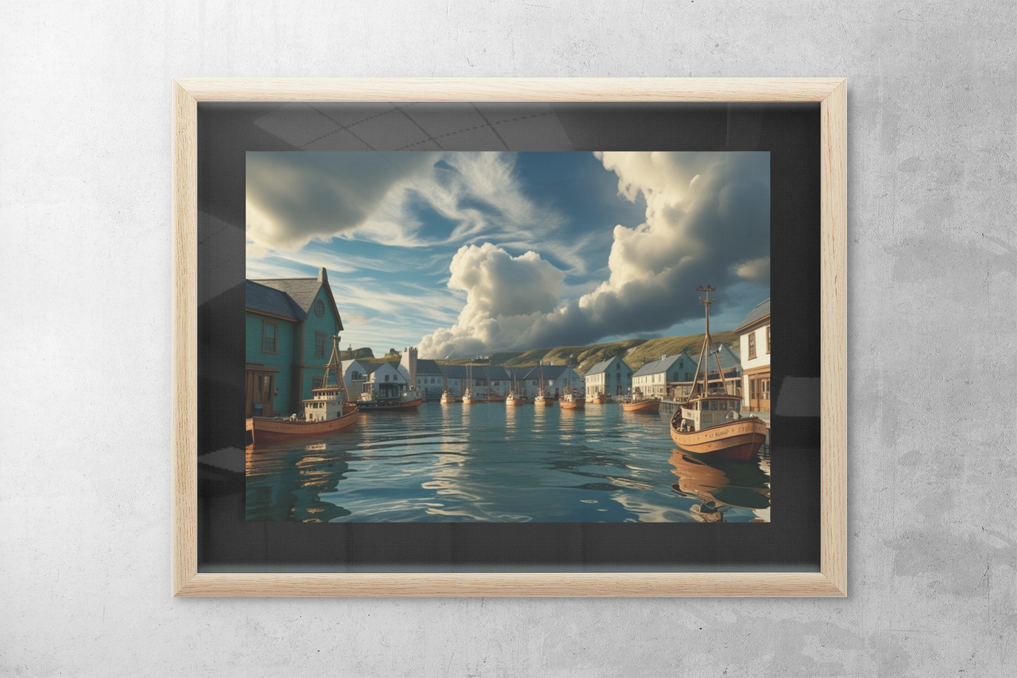 Stretched Canvas Art Print, Serene Coastal Landscape, Nautical Home Decor, Ocean Vibes, Wall Art for Beach Lovers