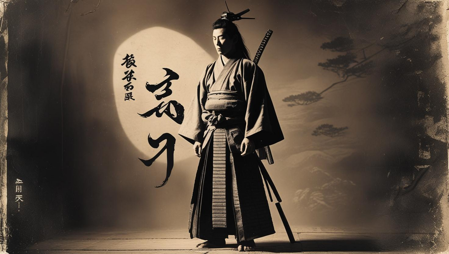 Stretched Canvas Art Print, Japanese Samurai Wall Decor, Asian Aesthetic Art