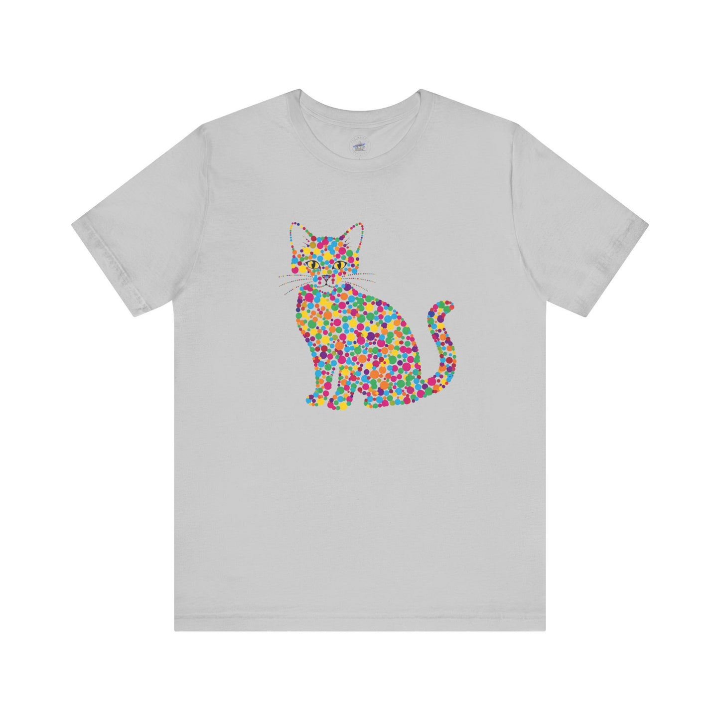 Day Dot Style, Colorful Cat Graphic Tee, Perfect Gift for Cat Lovers, Cute Animal Shirt, Casual Wear, Birthday Gift, Pet Lover Apparel