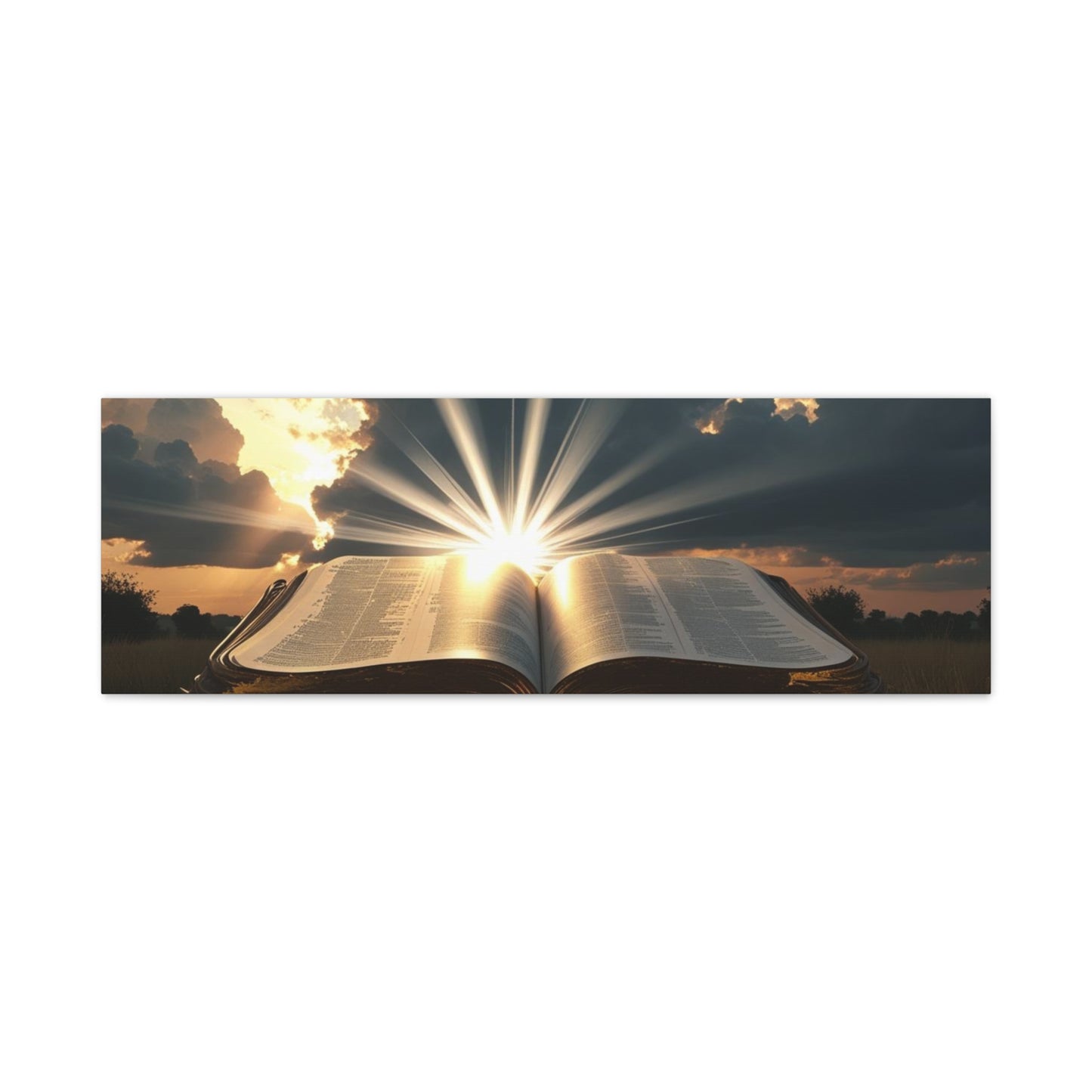 Faith Inspirational Open Bible, Sunrise, Canvas Wall Art, Motivational Home Decor, Bible Lovers, Religious Wall Art, Bible Verse Decoration
