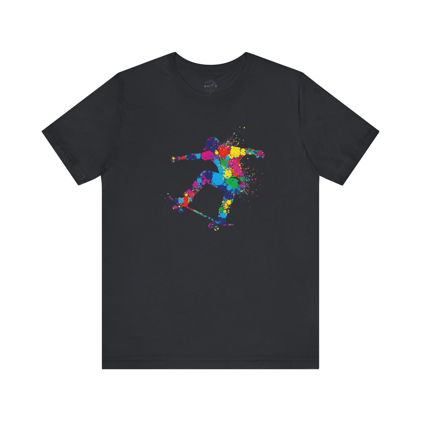 Day Dot Style Colorful Skateboarder Tee, Unisex Skate Shirt, Gift for Skaters, Summer T-Shirt, Streetwear Apparel, Cool Graphic Tee