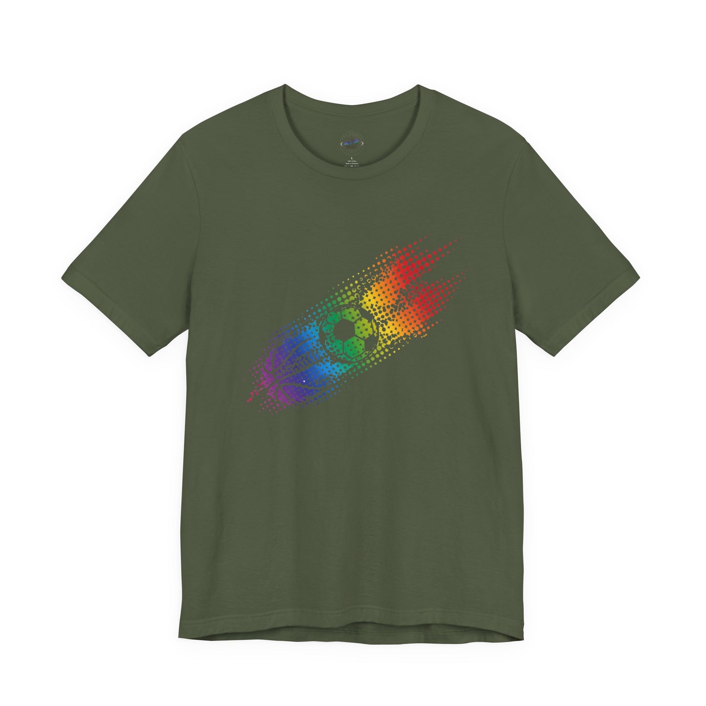 Multi-Sports Rainbow Day Dot Sports Tee, Unisex Tee for Athletes, Fun Gift for Sports Lovers, Ideal for Pride Events, Casual Wear