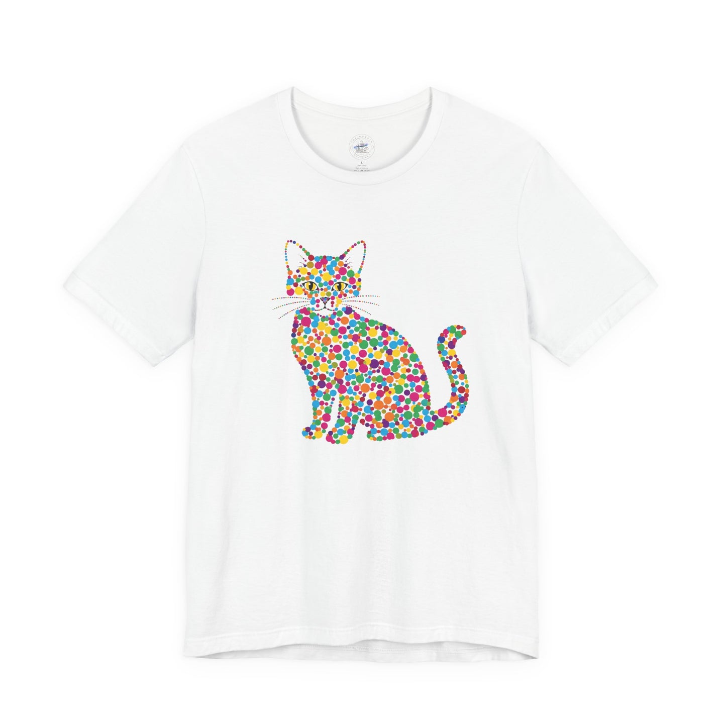 Day Dot Style, Colorful Cat Graphic Tee, Perfect Gift for Cat Lovers, Cute Animal Shirt, Casual Wear, Birthday Gift, Pet Lover Apparel