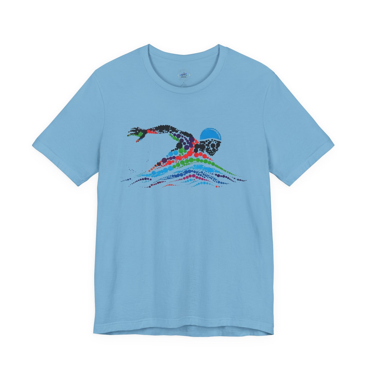 Vibrant Cool Wave Competition Swimmer Graphic Tee - Unisex Jersey Short Sleeve, Casual Wear, Summer Vibes, Gift for Nature Lovers, Beach Outfit, Festival Style