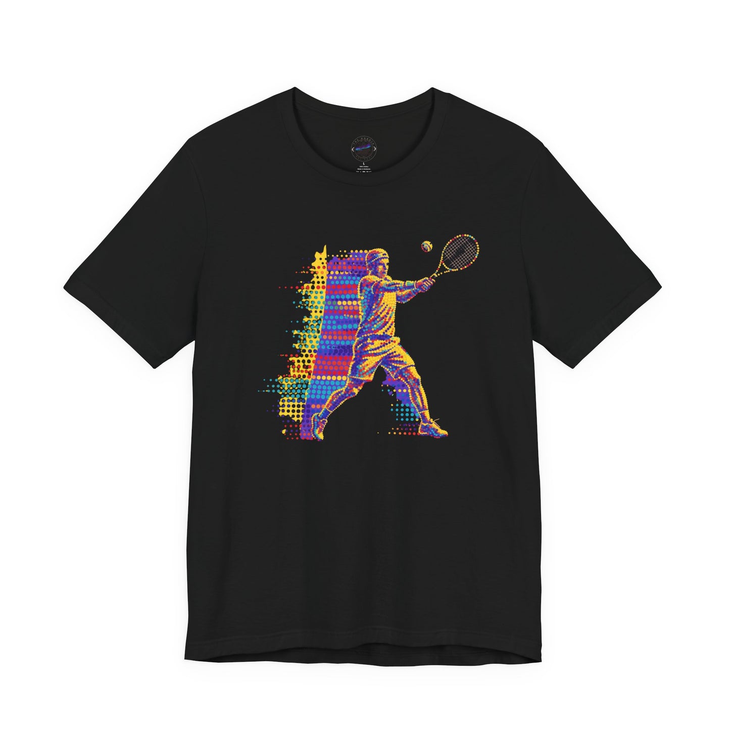 Vibrant Day Dot Tennis Swing Tee, Sports Apparel, Tennis Lover Gift, Activewear for Him/Her, Perfect for Birthdays, Summer Outings