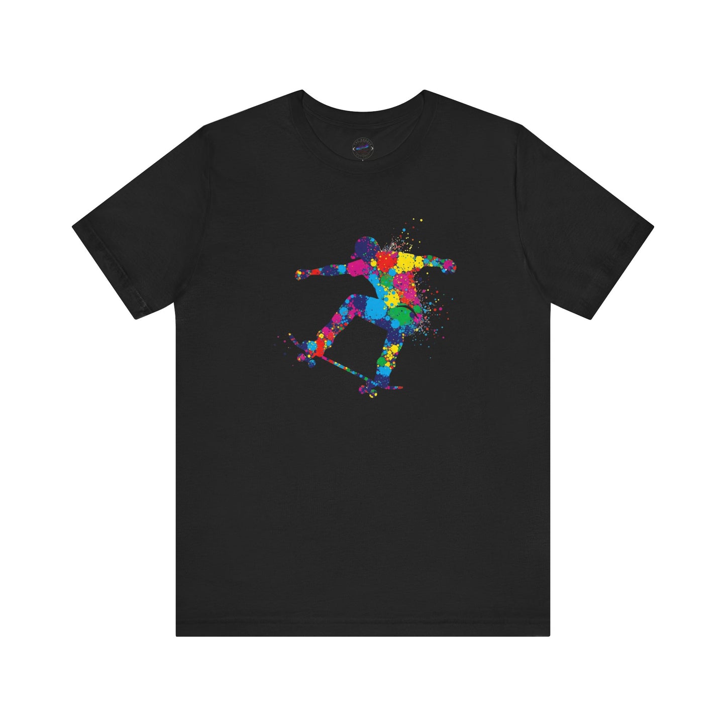 Day Dot Style Colorful Skateboarder Tee, Unisex Skate Shirt, Gift for Skaters, Summer T-Shirt, Streetwear Apparel, Cool Graphic Tee