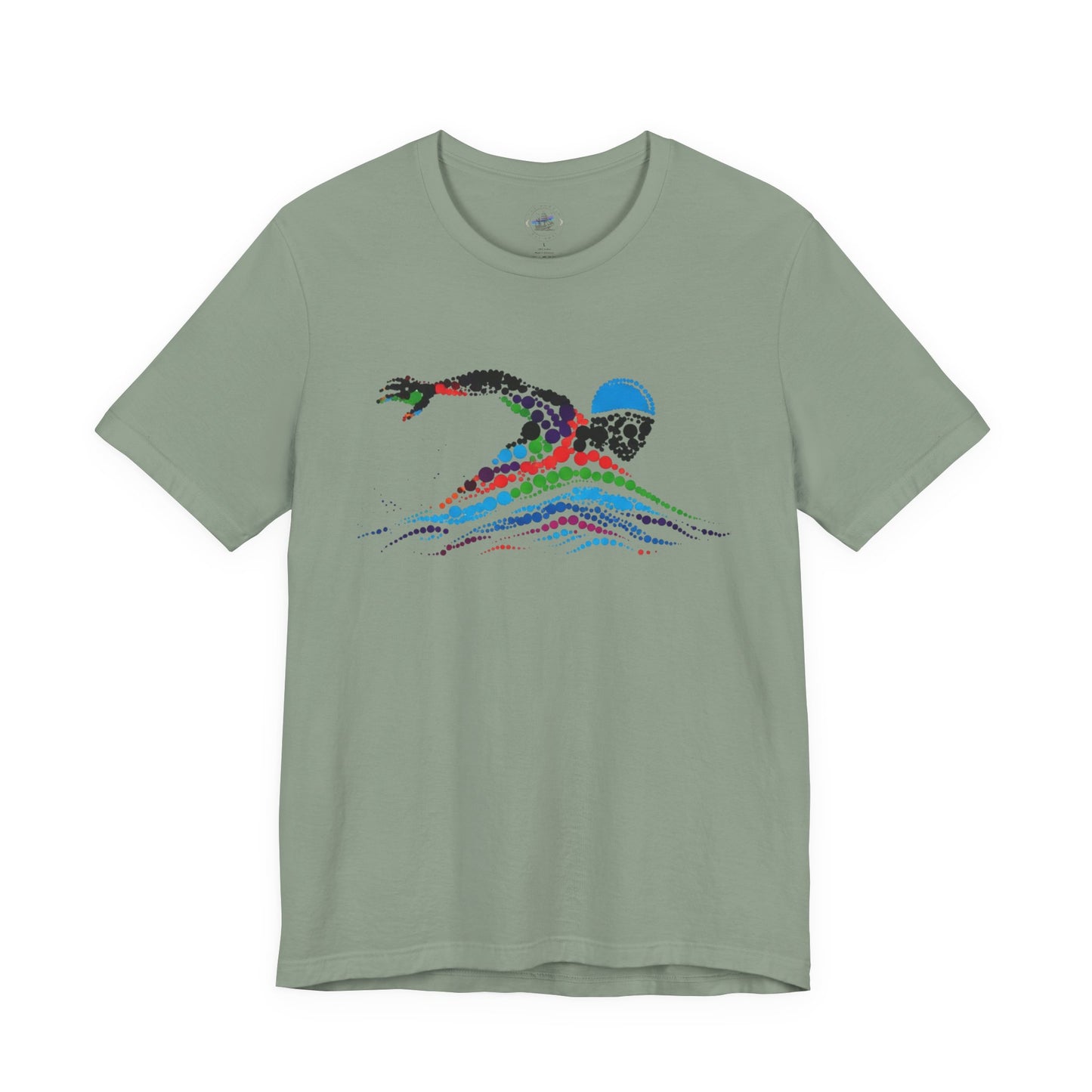 Vibrant Cool Wave Competition Swimmer Graphic Tee - Unisex Jersey Short Sleeve, Casual Wear, Summer Vibes, Gift for Nature Lovers, Beach Outfit, Festival Style