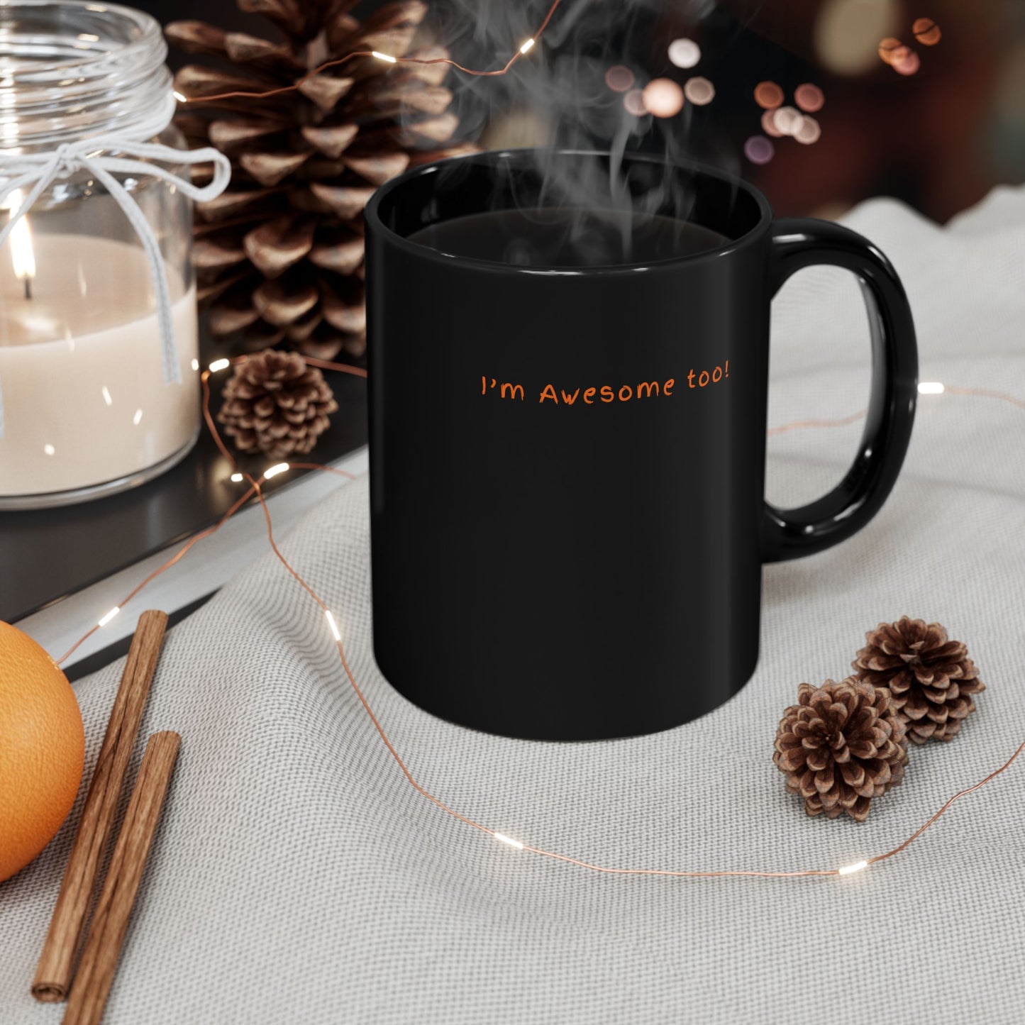 Awesome Black Mug for Coffee Lovers | Gift for Friends, Inspirational Quote, Fun Humor Mug, Perfect for Birthdays, Celebrations