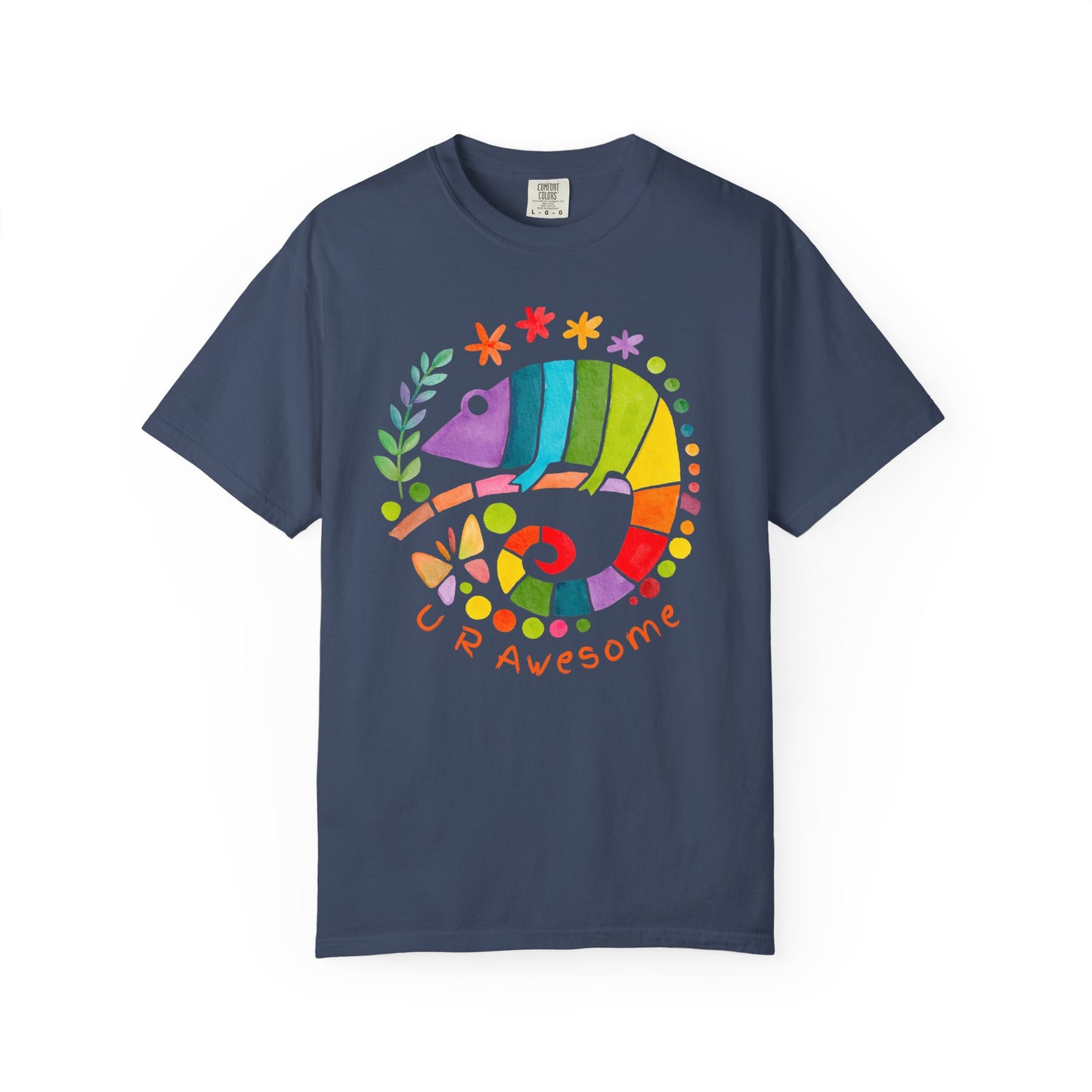 Custom Colorful Chameleon T-shirt