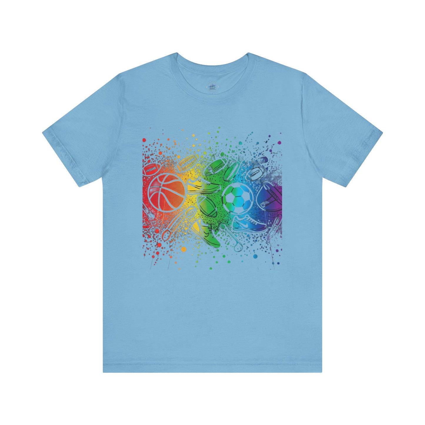 Day Dot Style Colorful Mixed Sports Graphic Tee, Unisex Athletic T-Shirt, Game Day Apparel, Gift for Sports Lovers, Fun Exercise Shirt